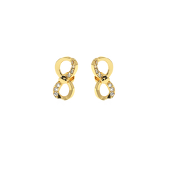 Elegant Infinity Loop Diamond Earrings | 0.13 CT Natural Diamonds | Luxury Gift