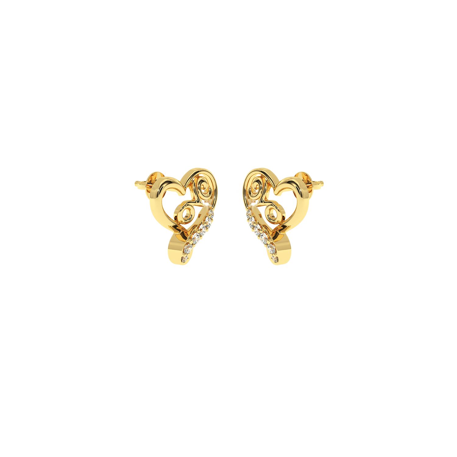 Buy Love Infinity Heart Diamond Earrings | Solitairekart
