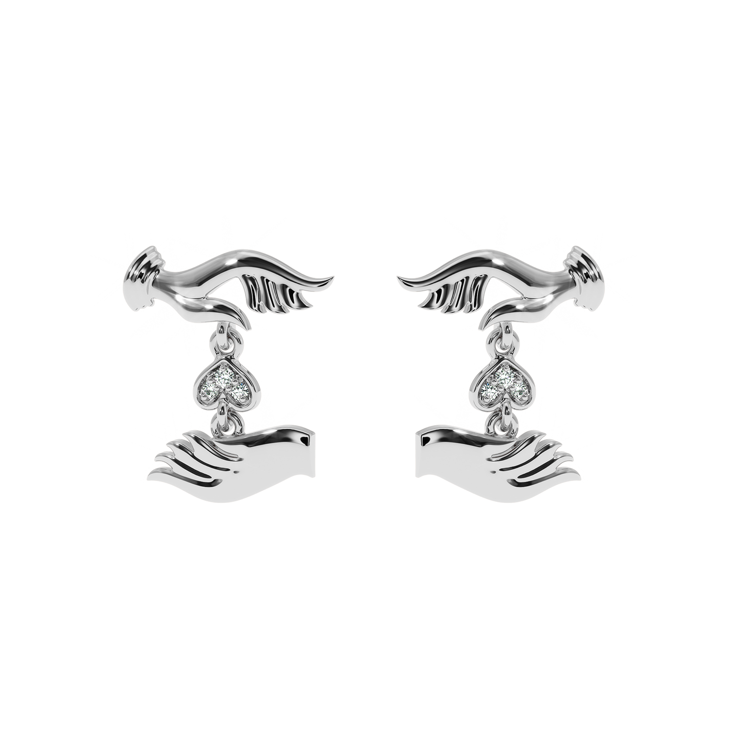 Buy Healing Hands Love Diamond Earrings | Solitairekart