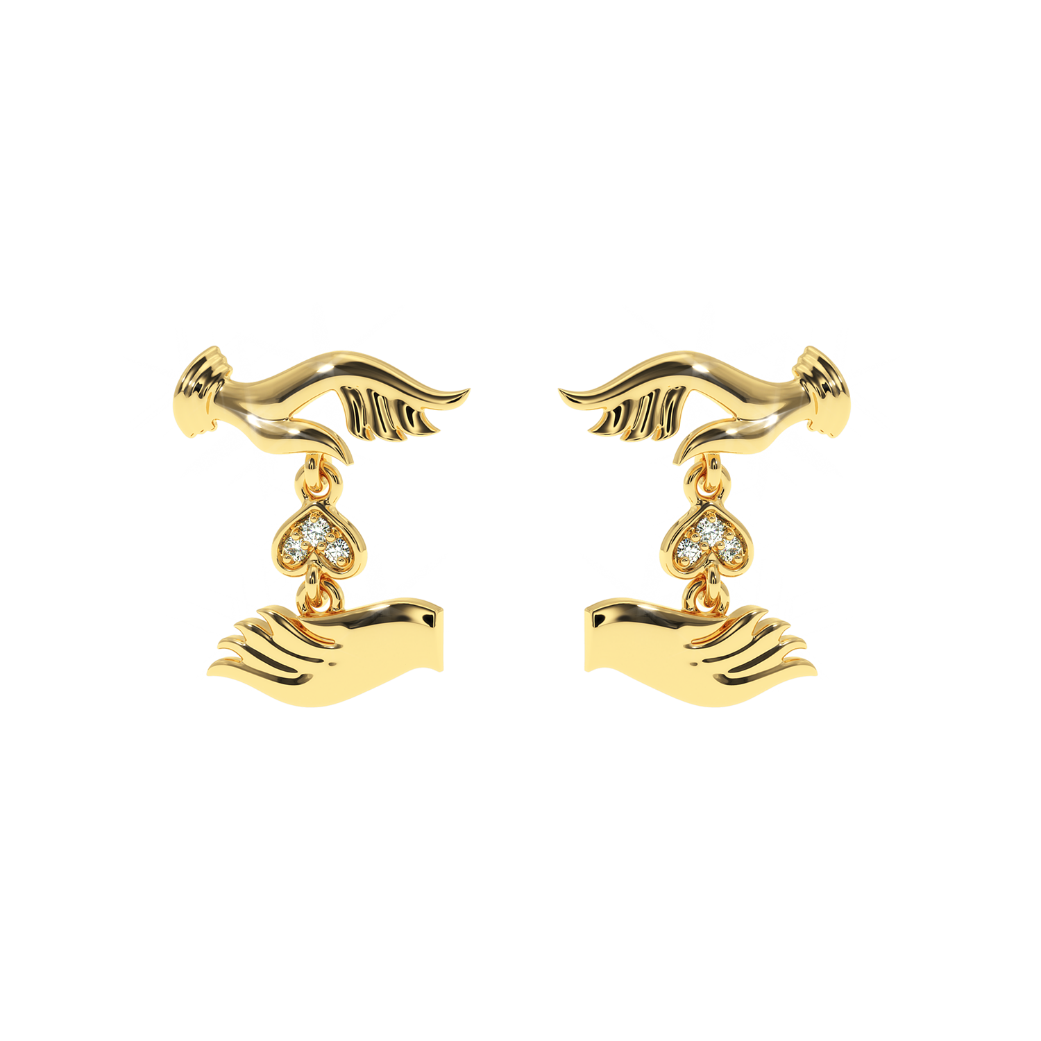 Buy Healing Hands Love Diamond Earrings | Solitairekart