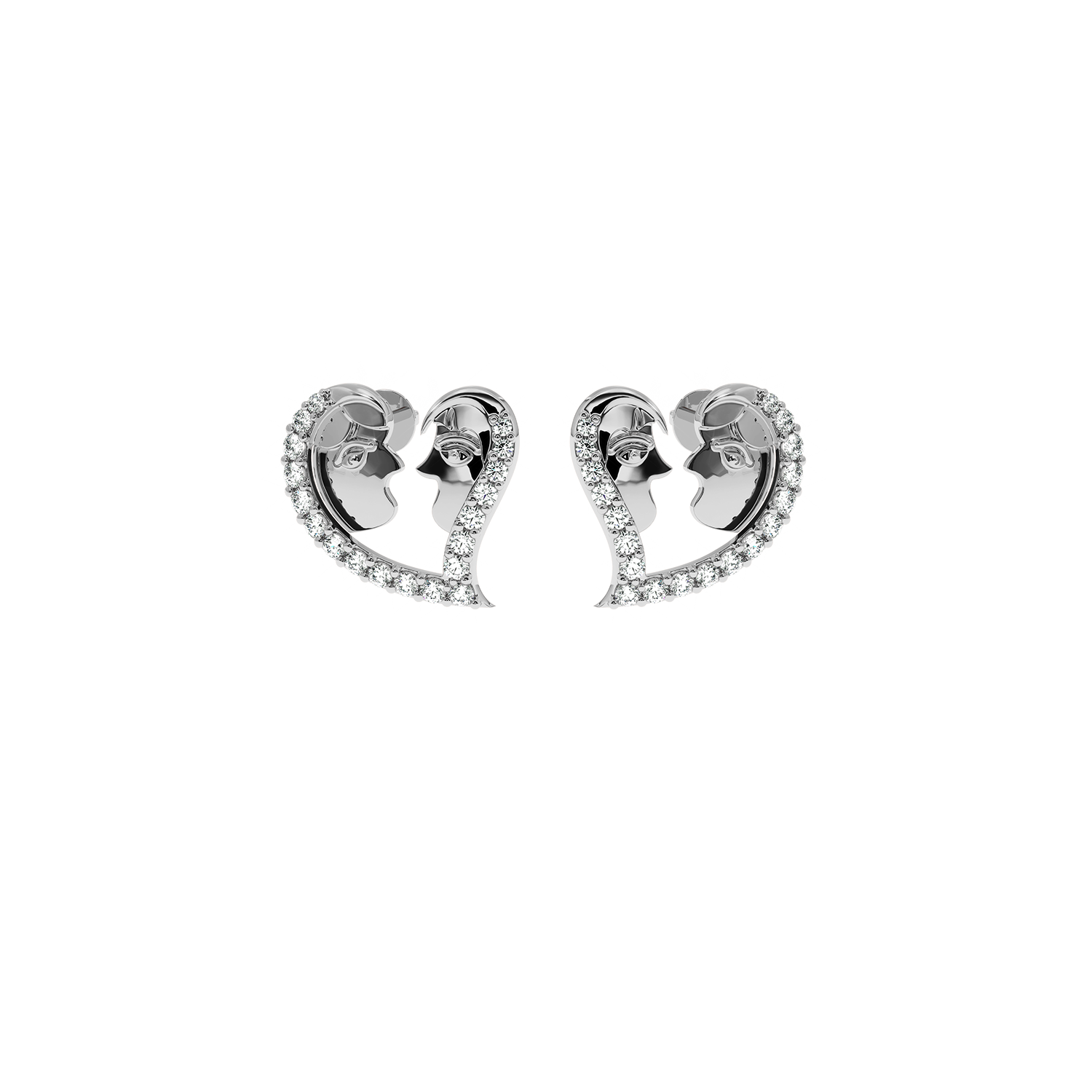 Buy Romantic Couple Natural Diamond Earrings | Solitairekart