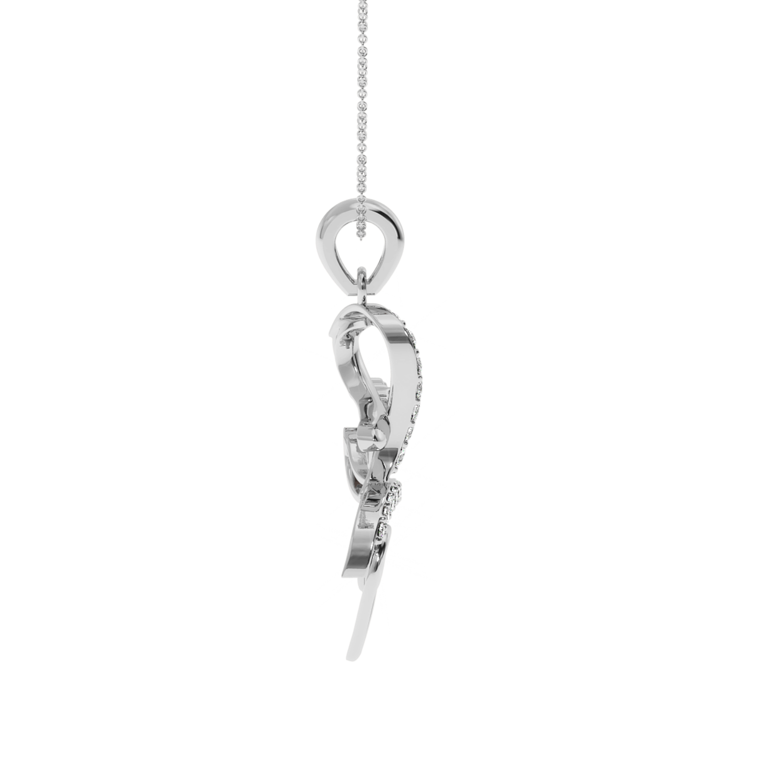 Solitairekart Golden Love Script 0.24 Carat Lab Diamond Pendant