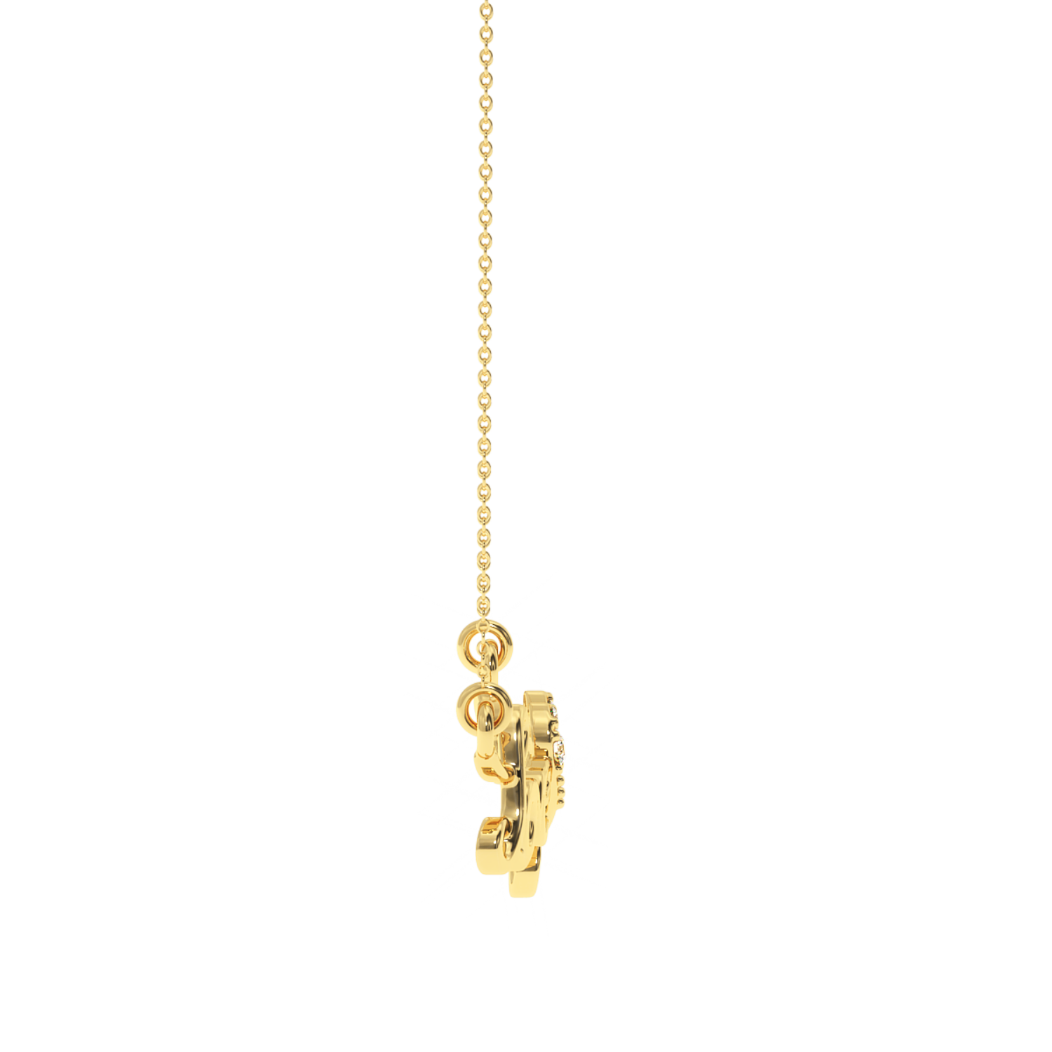 Buy Love You Heart Diamond Pendant 0.06Ct | Solitairekart