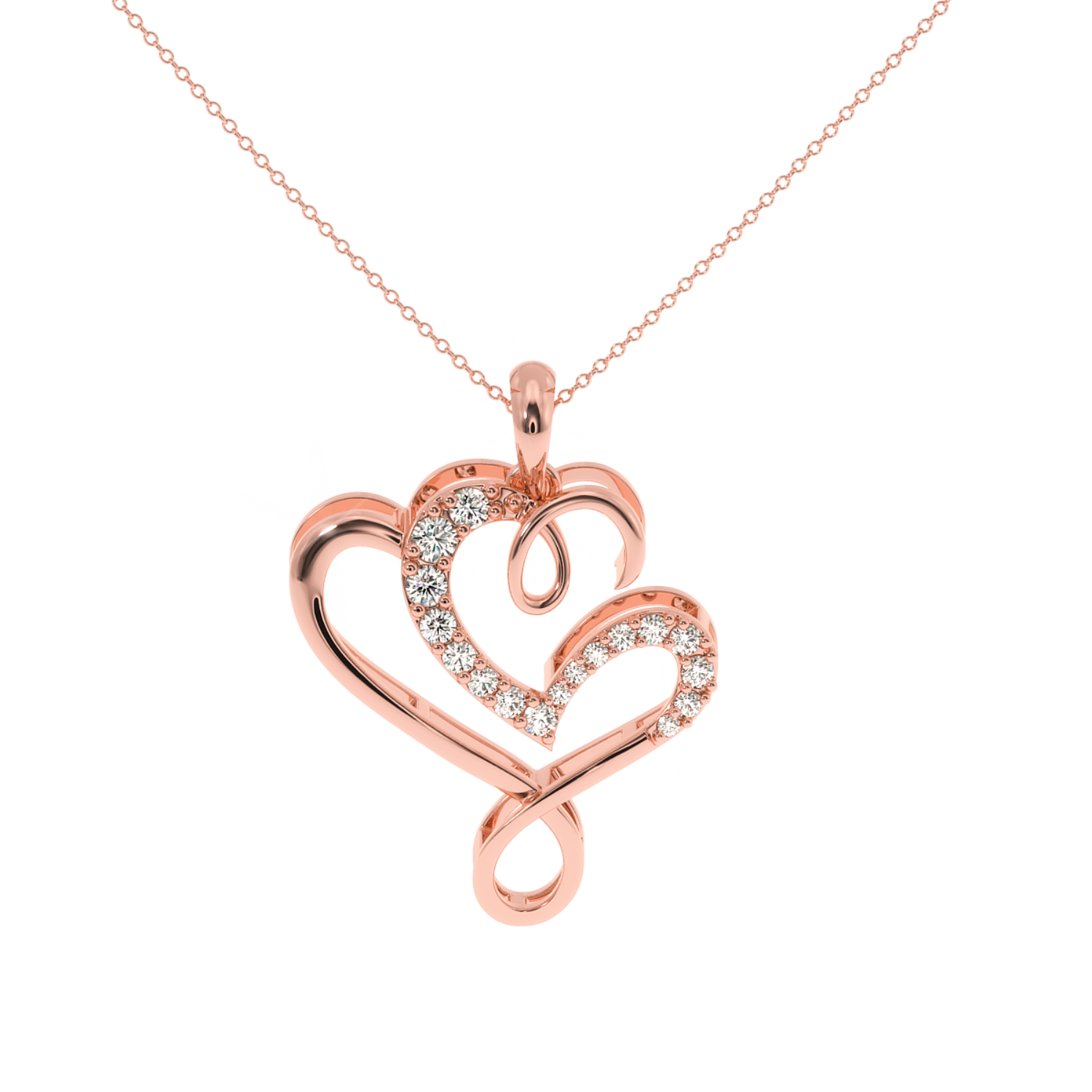 Solitairekart Sparkling Dizzy Heart Lab Diamond Pendant-0.14 Carat
