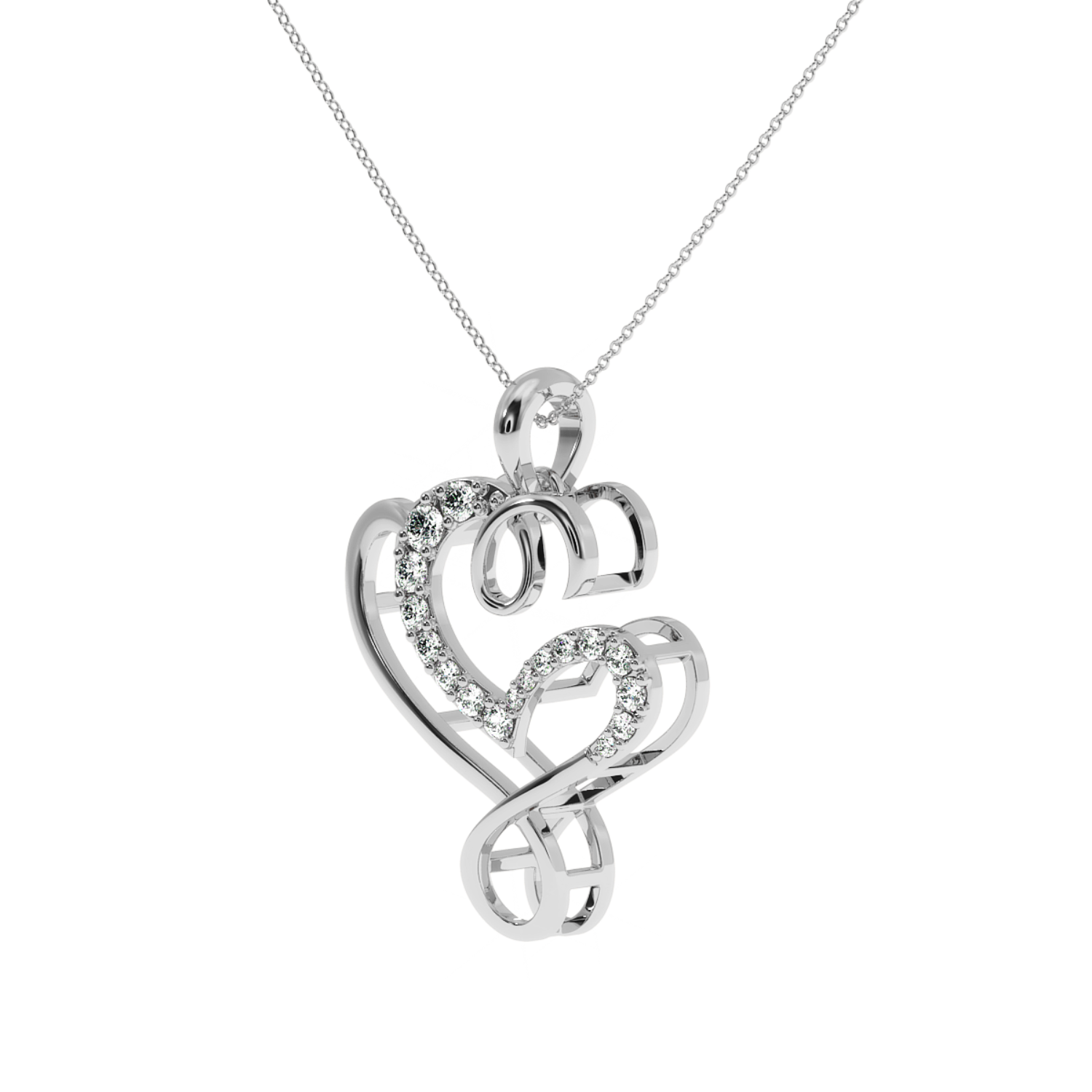 Buy Sparkling Dizzy Heart Diamond Pendant | Solitairekart