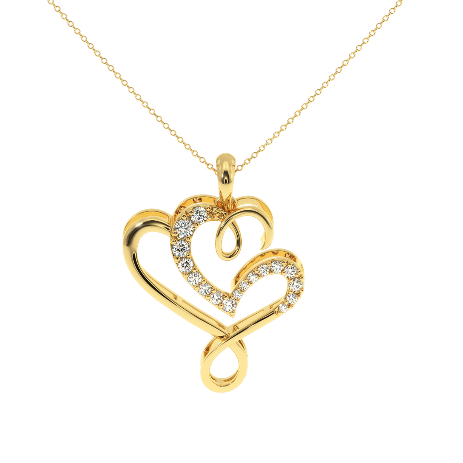 Solitairekart Sparkling Dizzy Heart Lab Diamond Pendant-0.14 Carat
