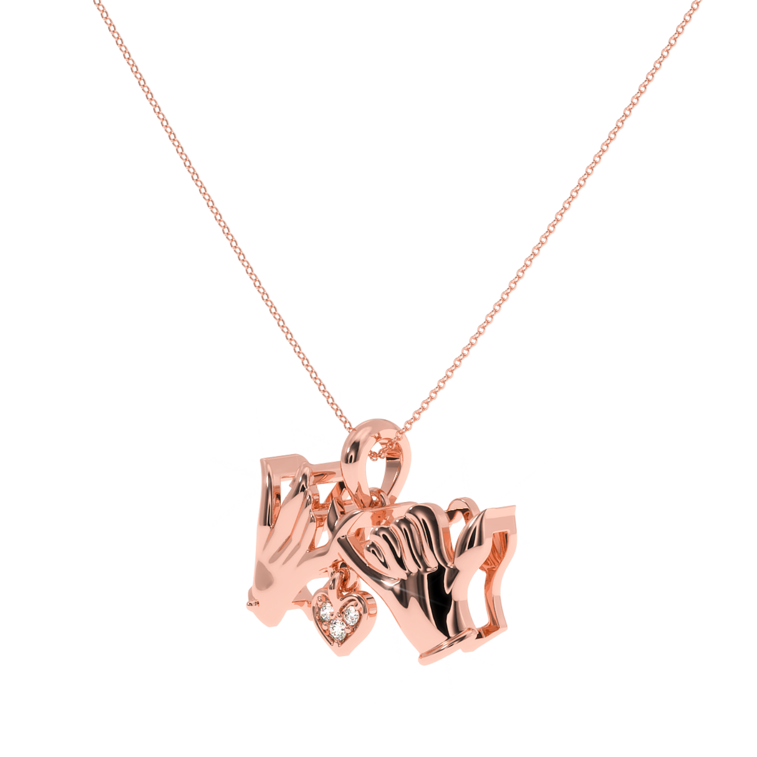 Buy Pinky Promise 0.02Ct Diamond Pendant | Solitairekart