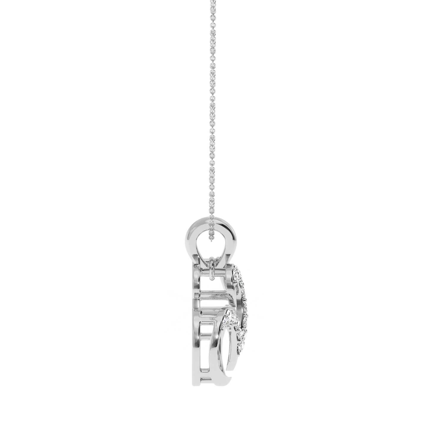 Solitairekart 0.14 Carat Lab Diamond Triple Heart Pendant Perfect Gift of Love