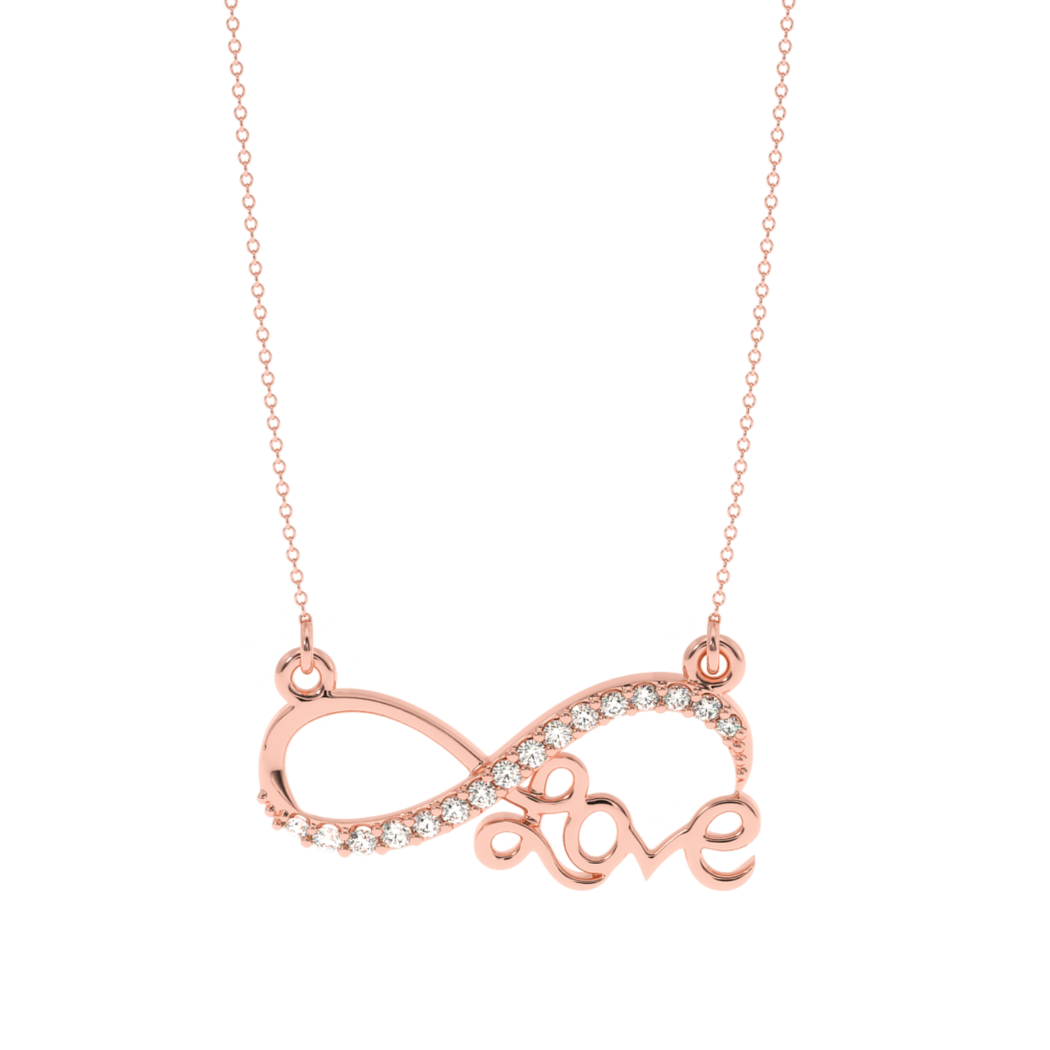 Solitairekart Infinity Love Necklace 0.13 Carat Lab Grown Diamond