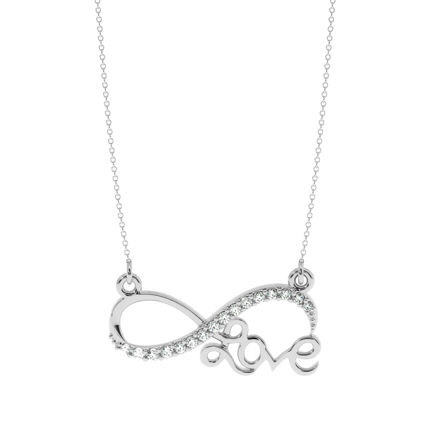 Solitairekart Infinity Love Necklace 0.13 Carat Lab Grown Diamond