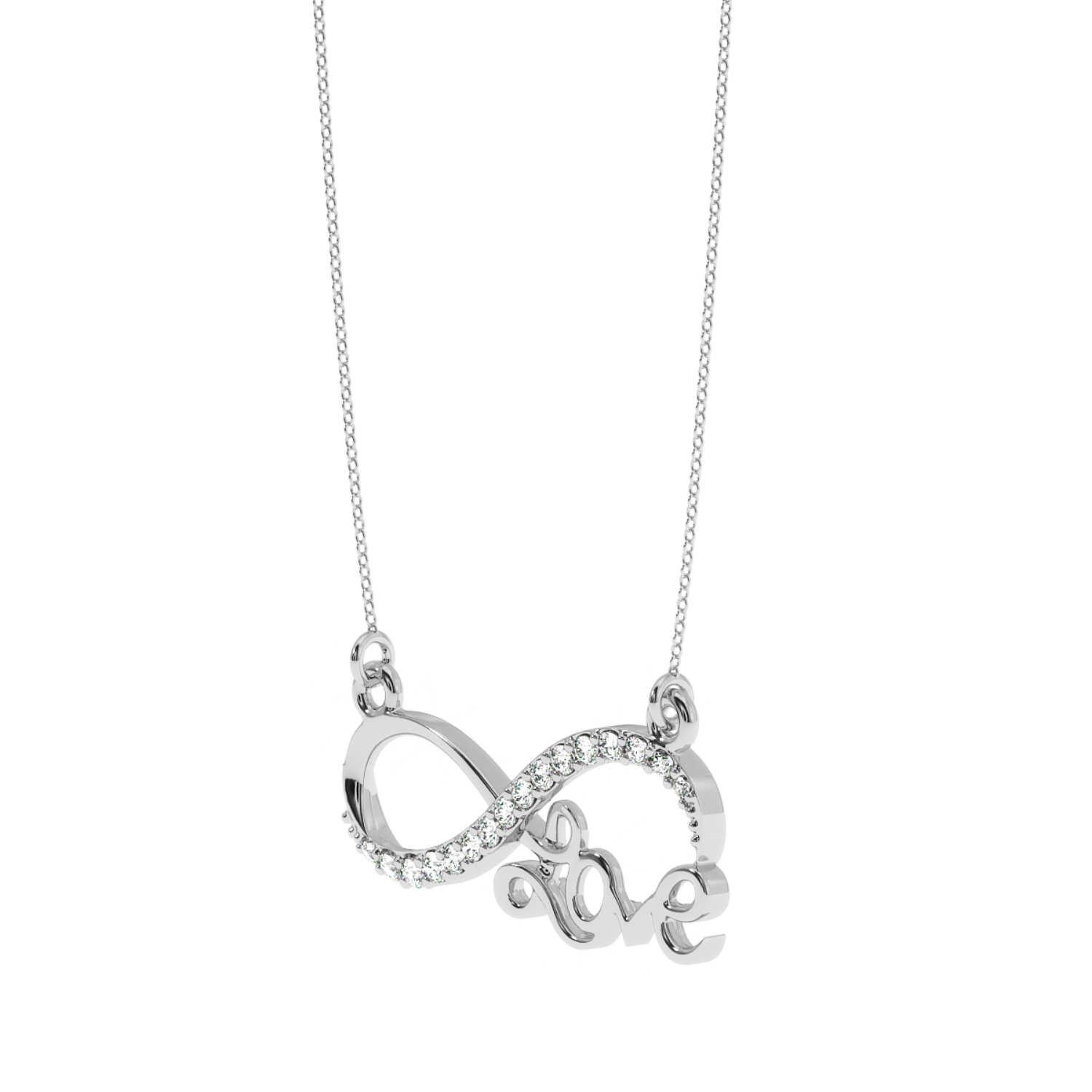 Solitairekart Infinity Love Necklace 0.13 Carat Lab Grown Diamond
