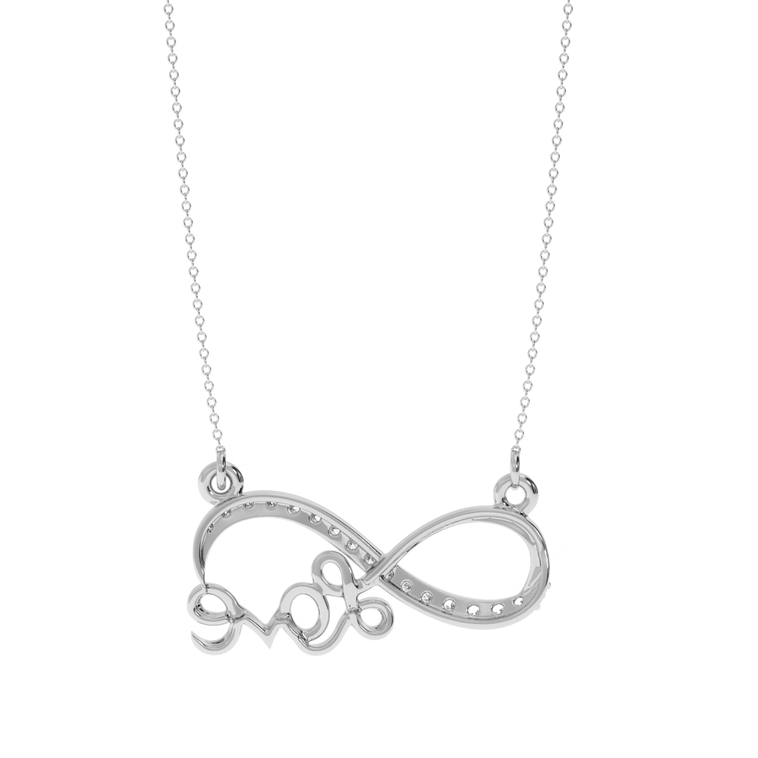 Solitairekart Infinity Love Necklace 0.13 Carat Lab Grown Diamond