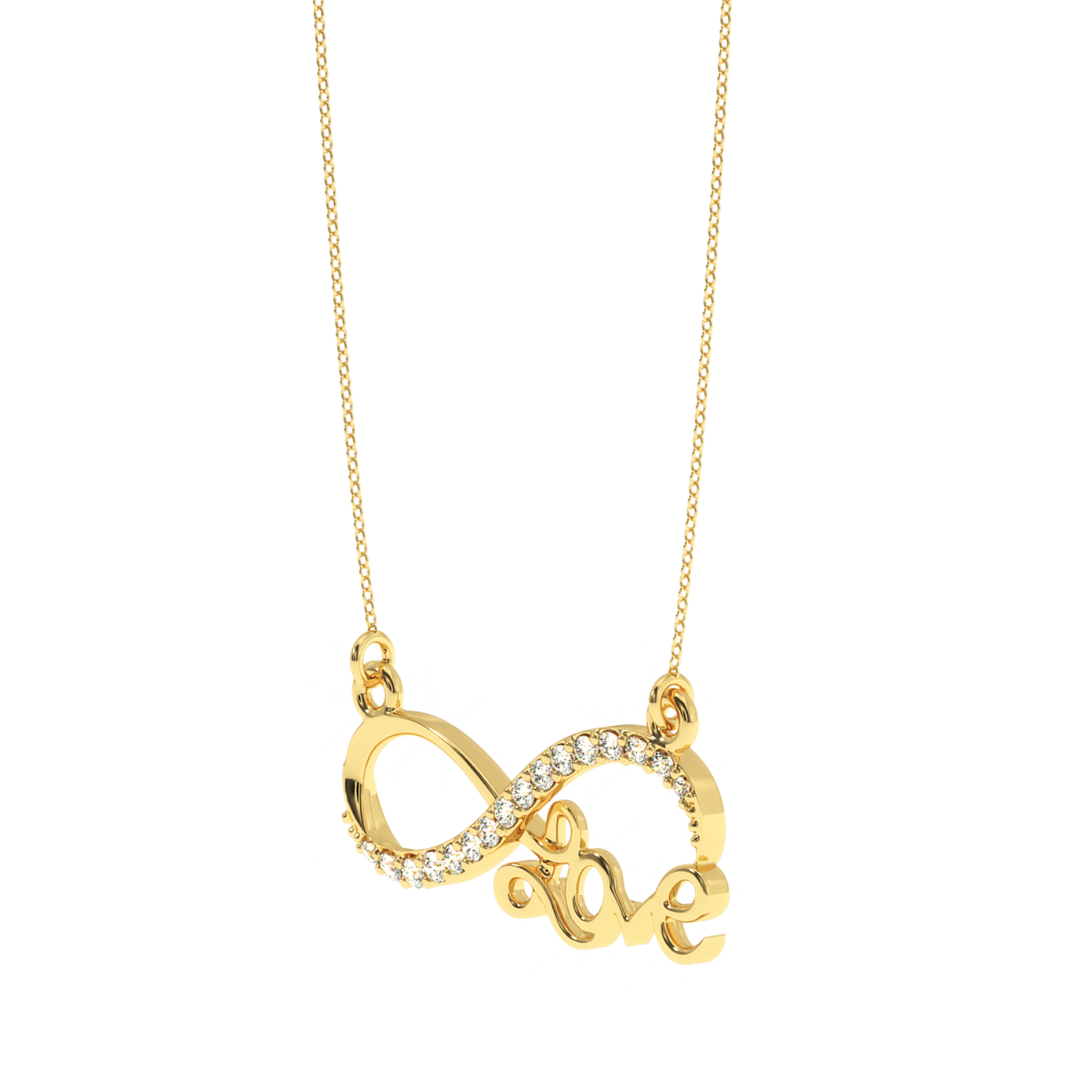 Solitairekart Infinity Love Necklace 0.13 Carat Lab Grown Diamond