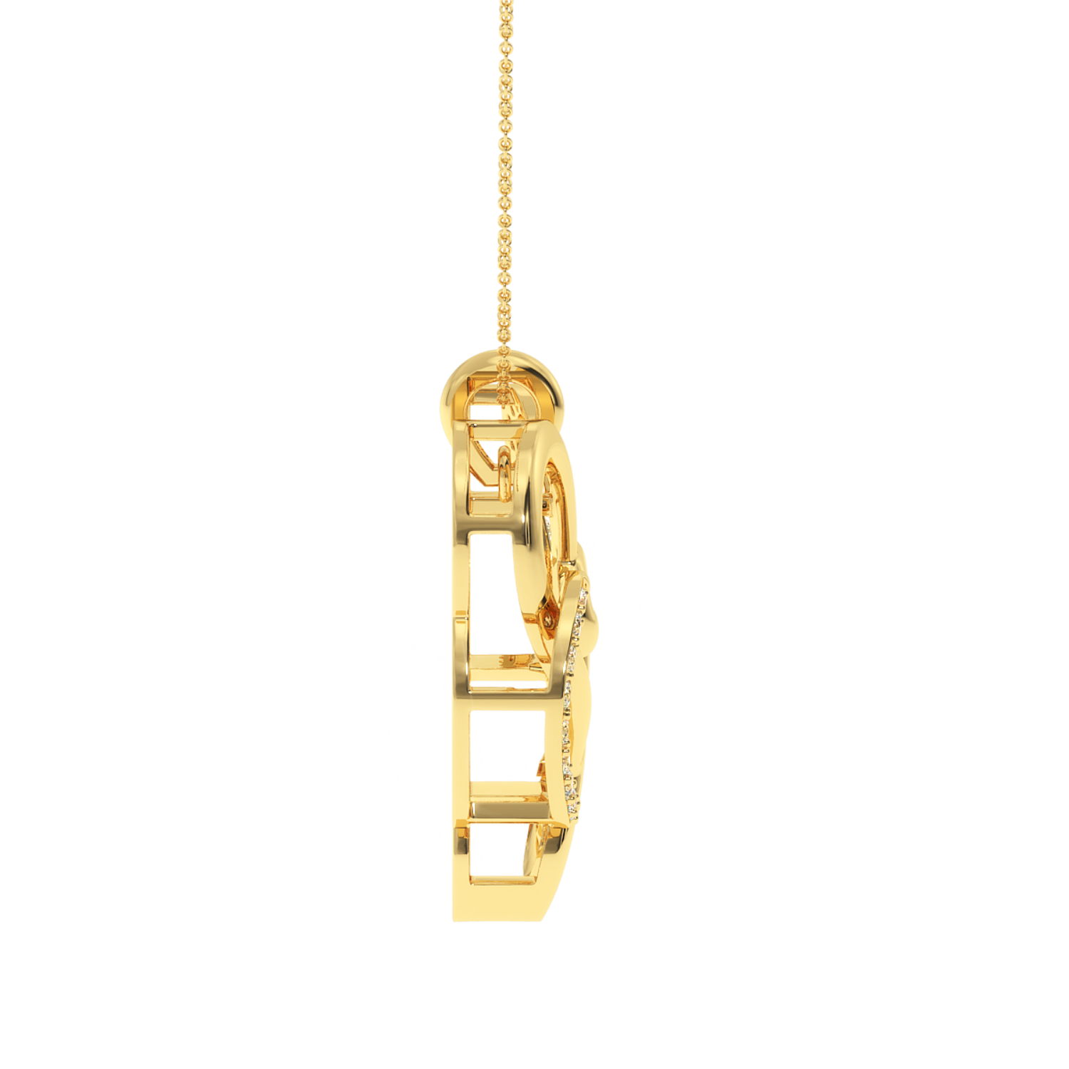 Solitairekart Intertwined Hearts Pendant - 0.20 Carat Lab Grown Diamond