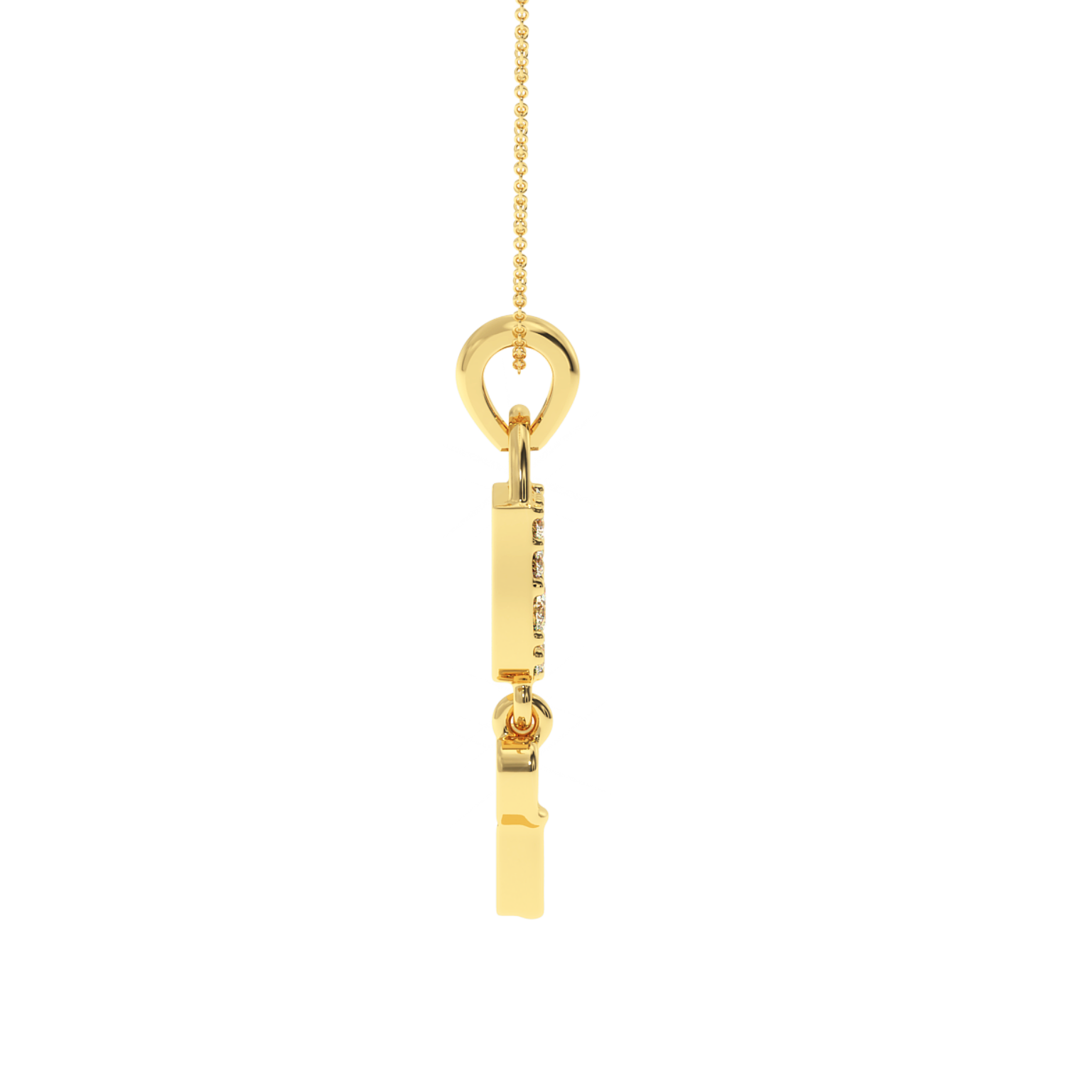 Solitairekart 0.23 Carat Love Lock Lab Grown Diamond Pendant