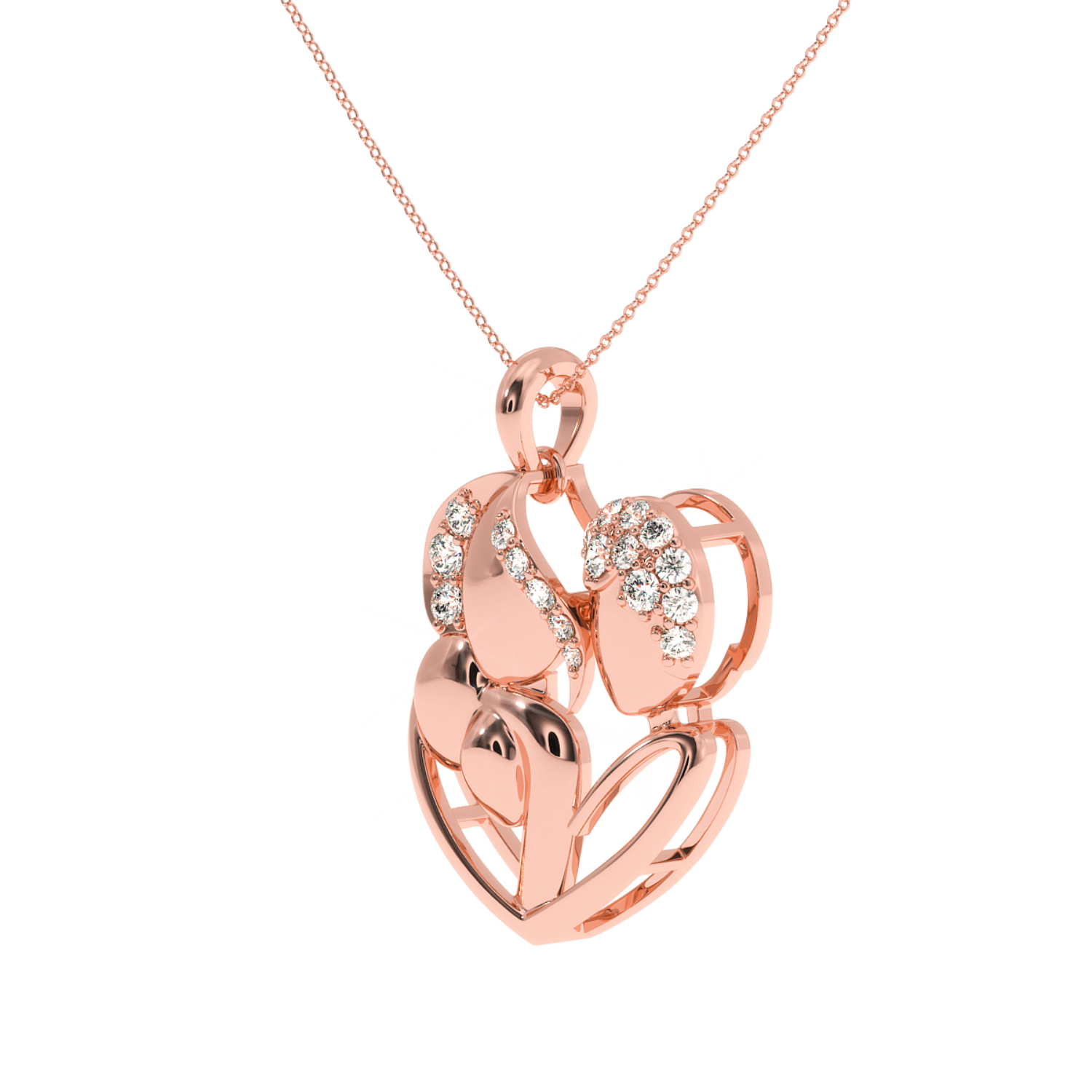 Soltairekart Stunning Lab Diamond Family Bond Pendant - 0.25 Carat