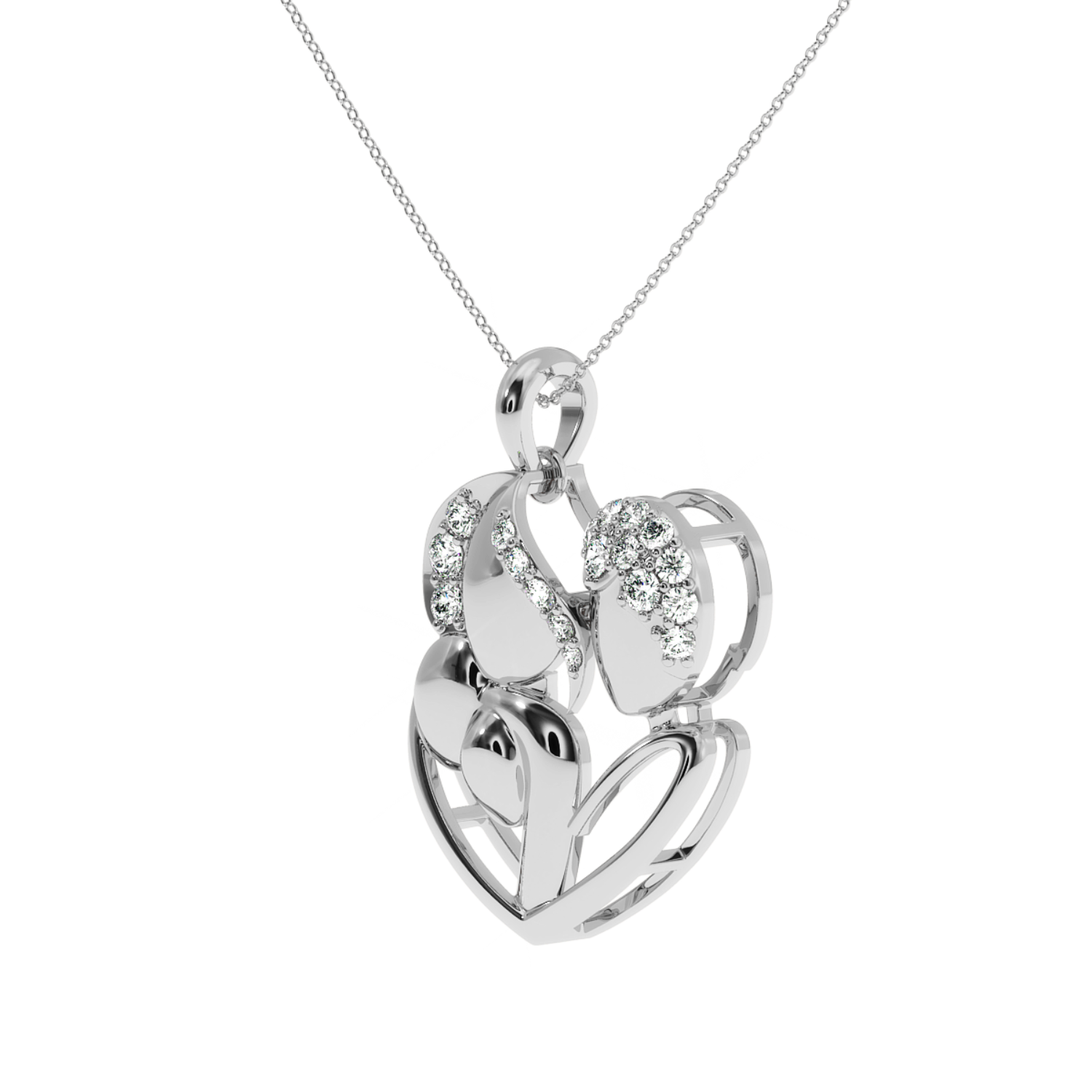 Soltairekart Stunning Lab Diamond Family Bond Pendant - 0.25 Carat