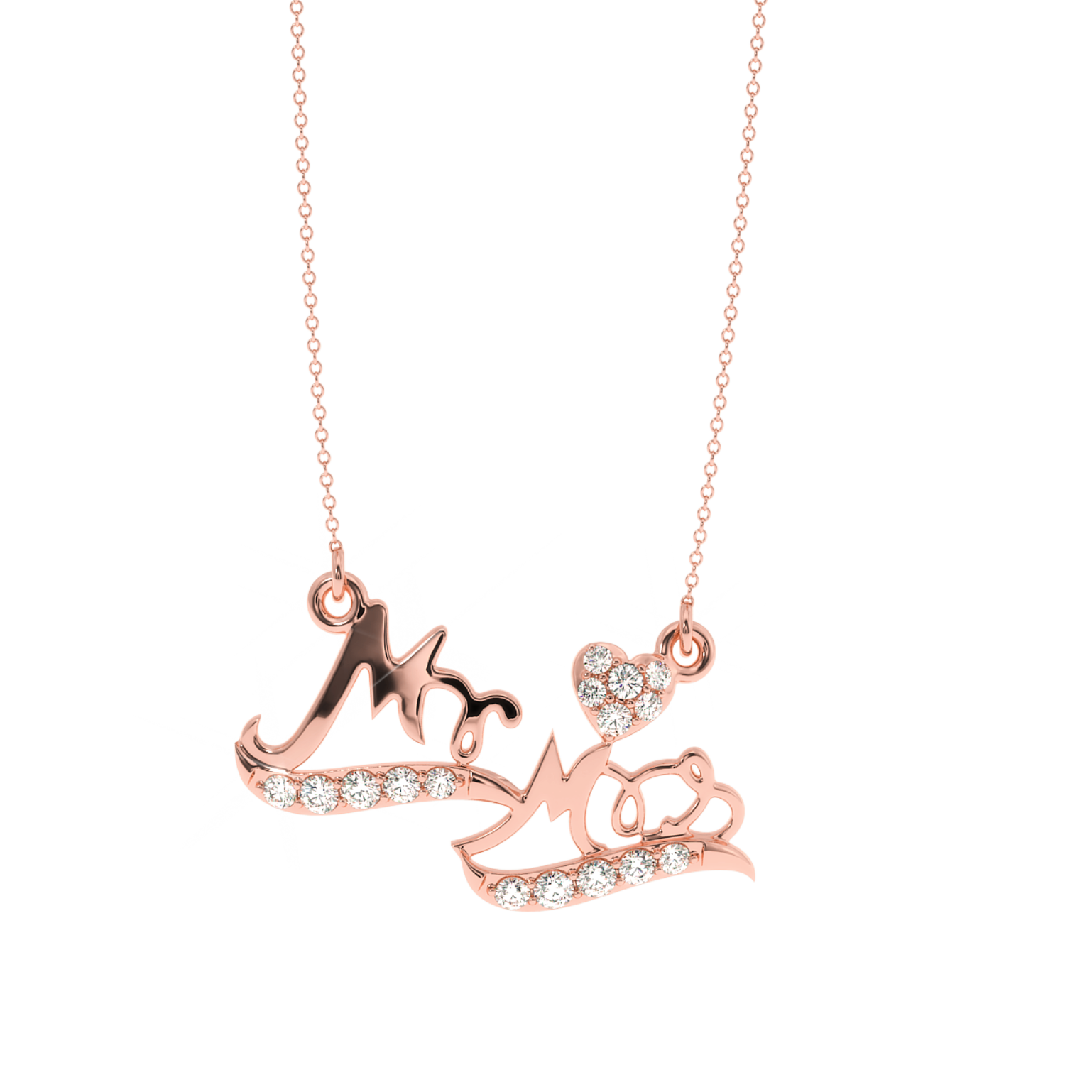 Solitairekart Mr. & Mrs. Lab Diamond Pendant - 0.20 Carat