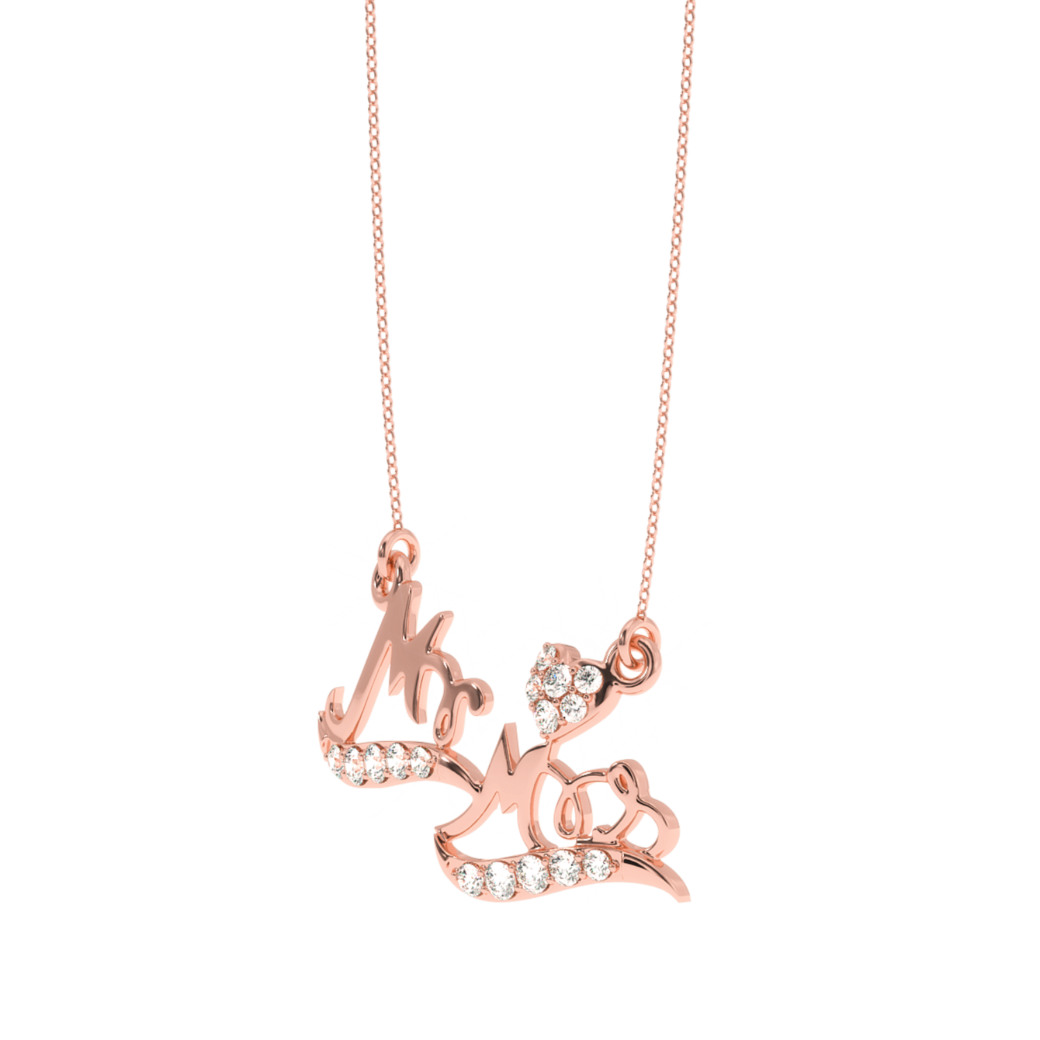 Solitairekart Mr. & Mrs. Lab Diamond Pendant - 0.20 Carat