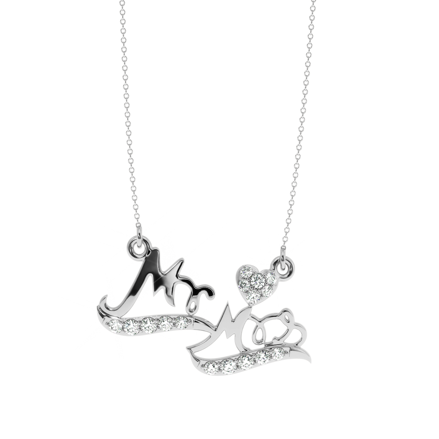 Solitairekart Mr. & Mrs. Lab Diamond Pendant - 0.20 Carat