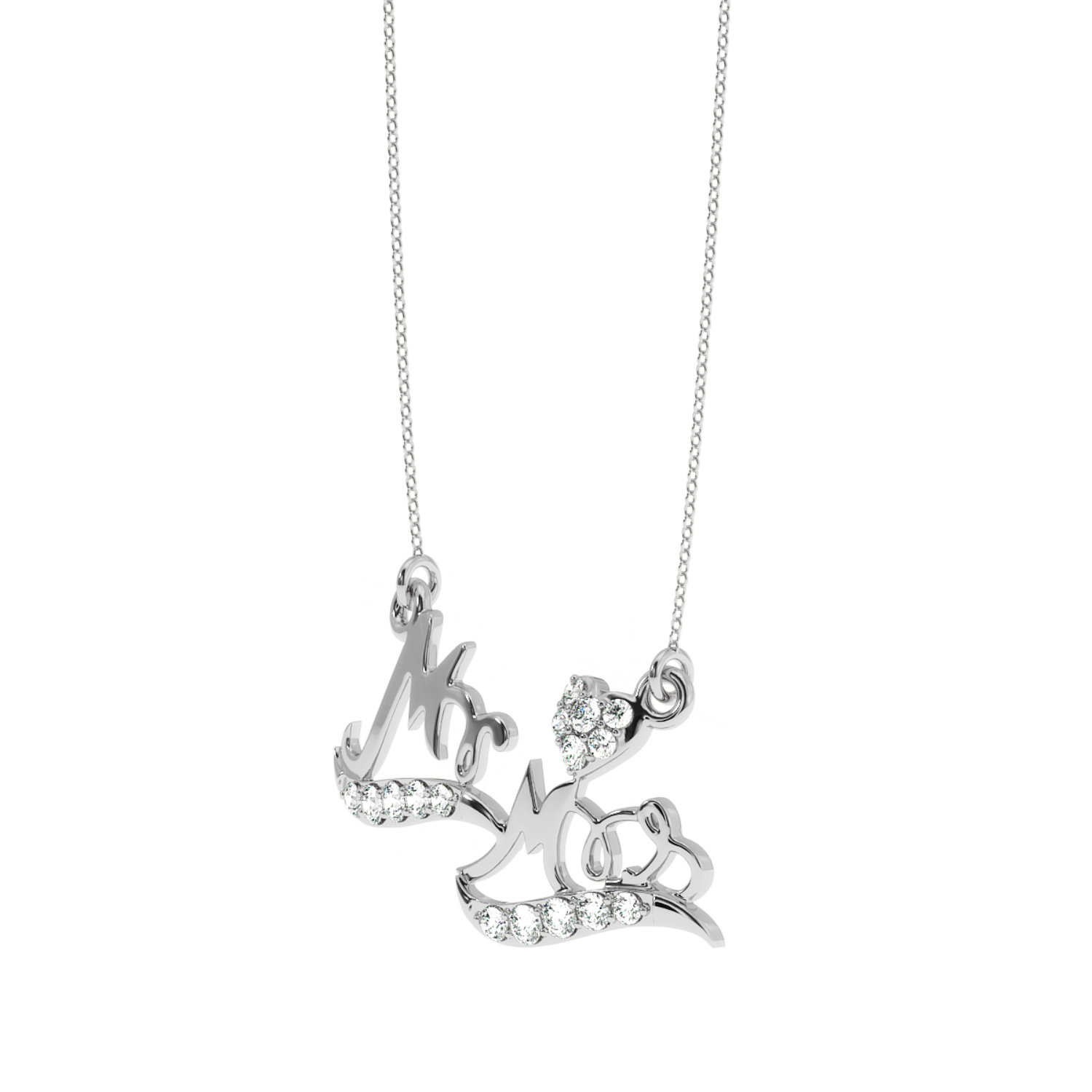 Solitairekart Mr. & Mrs. Lab Diamond Pendant - 0.20 Carat