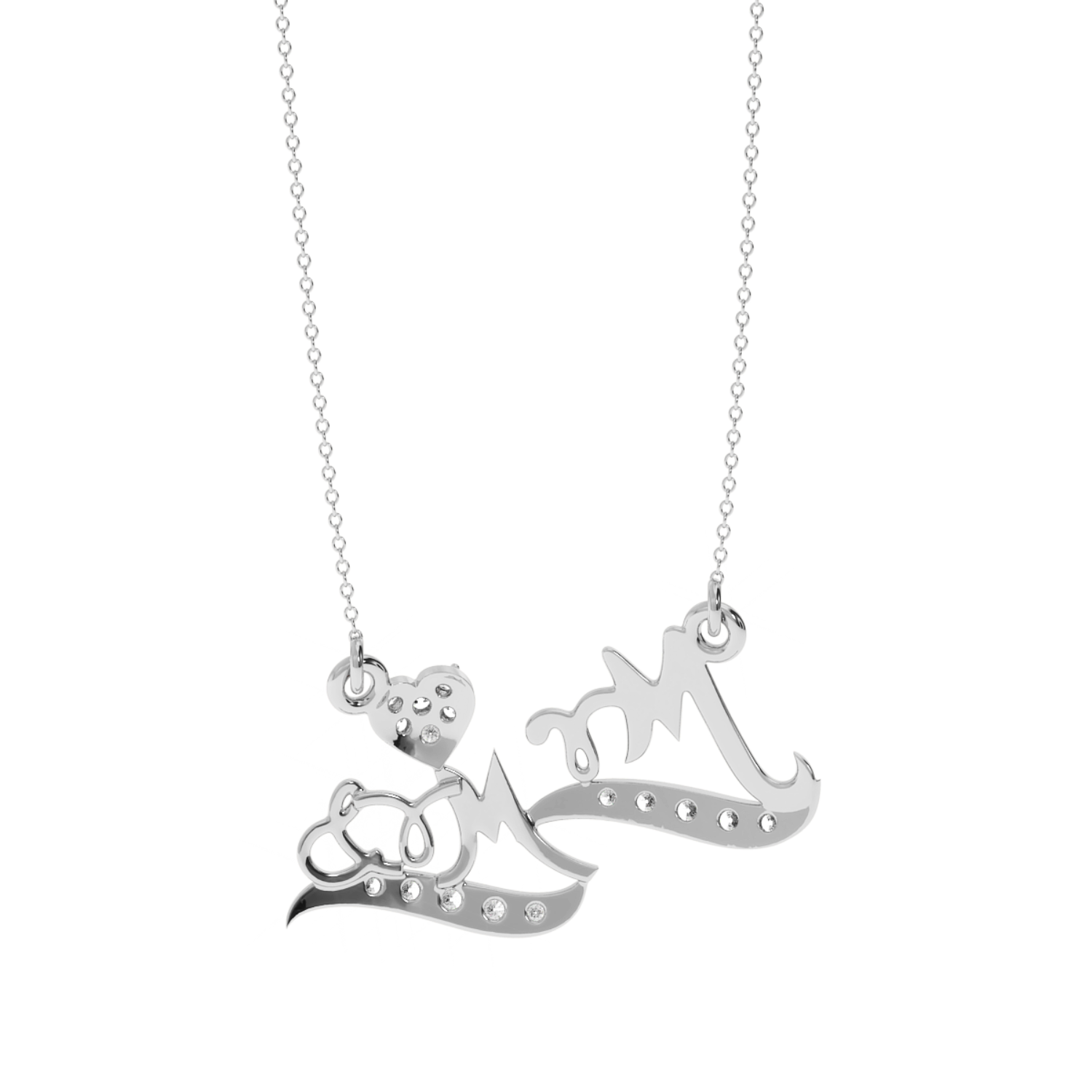 Solitairekart Mr. & Mrs. Lab Diamond Pendant - 0.20 Carat
