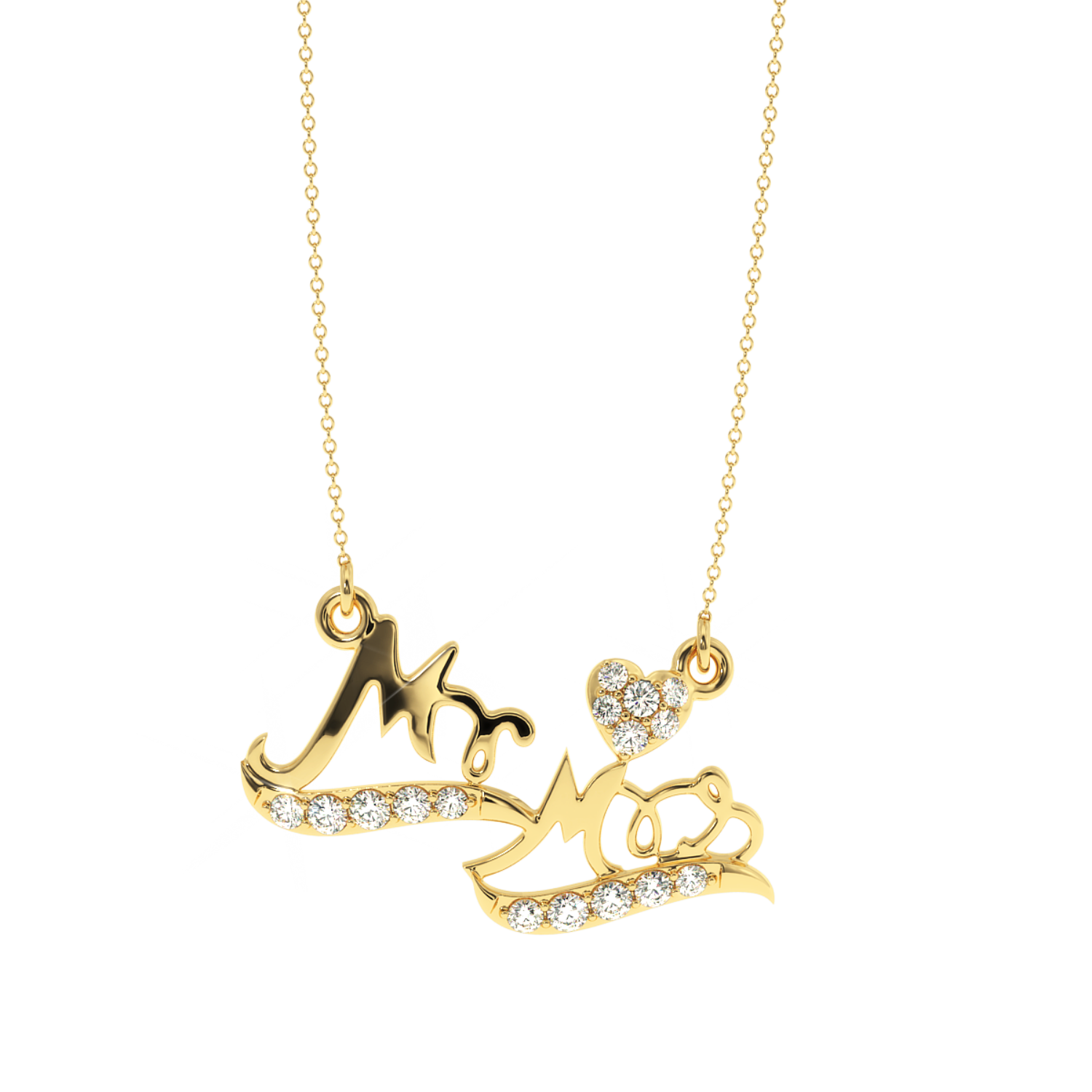 Solitairekart Mr. & Mrs. Lab Diamond Pendant - 0.20 Carat