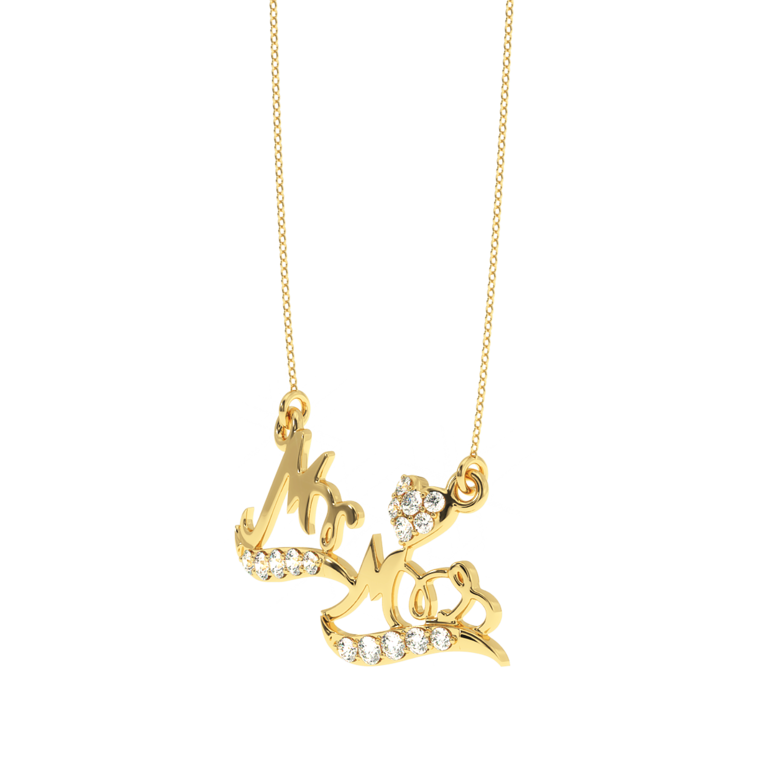 Solitairekart Mr. & Mrs. Lab Diamond Pendant - 0.20 Carat