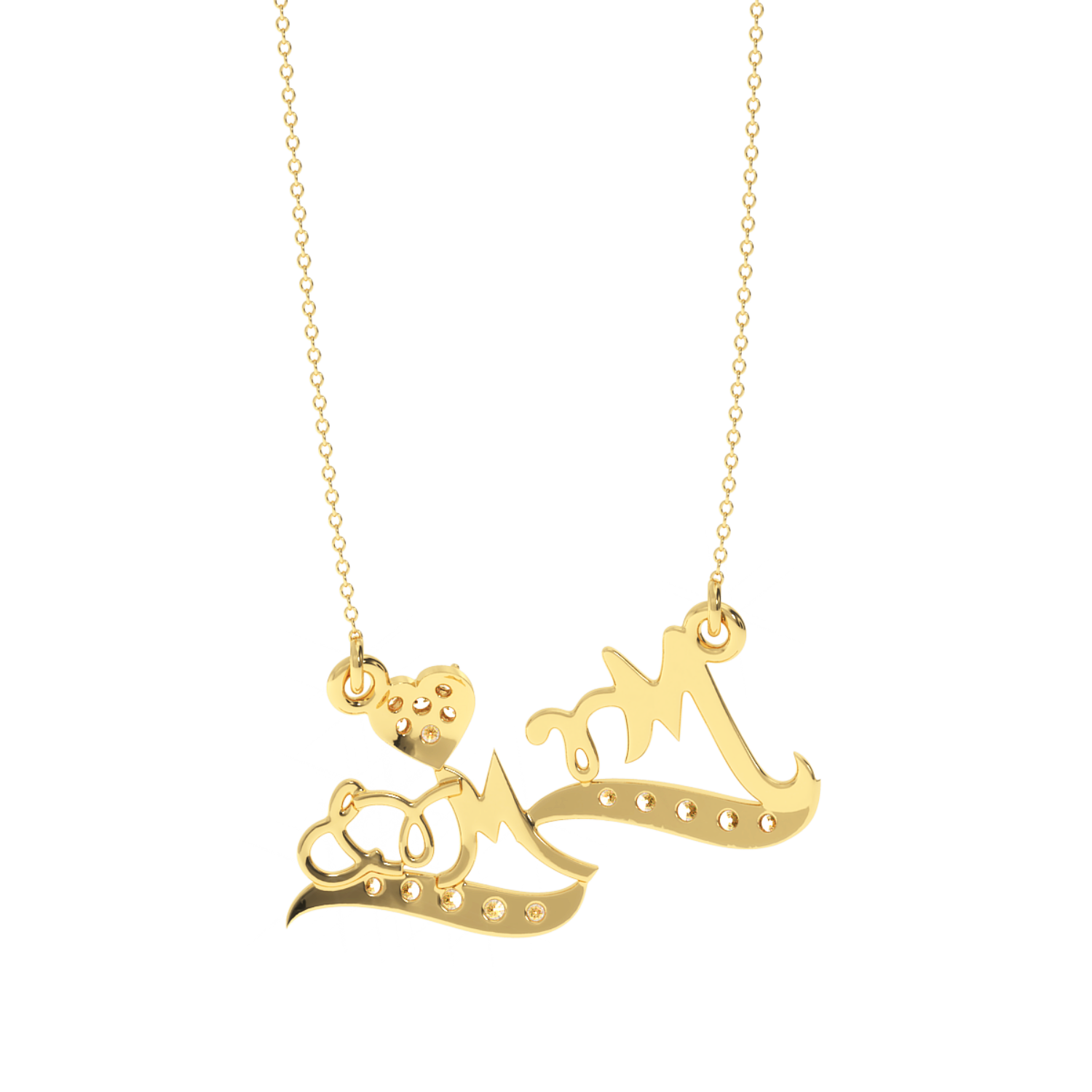 Solitairekart Mr. & Mrs. Lab Diamond Pendant - 0.20 Carat