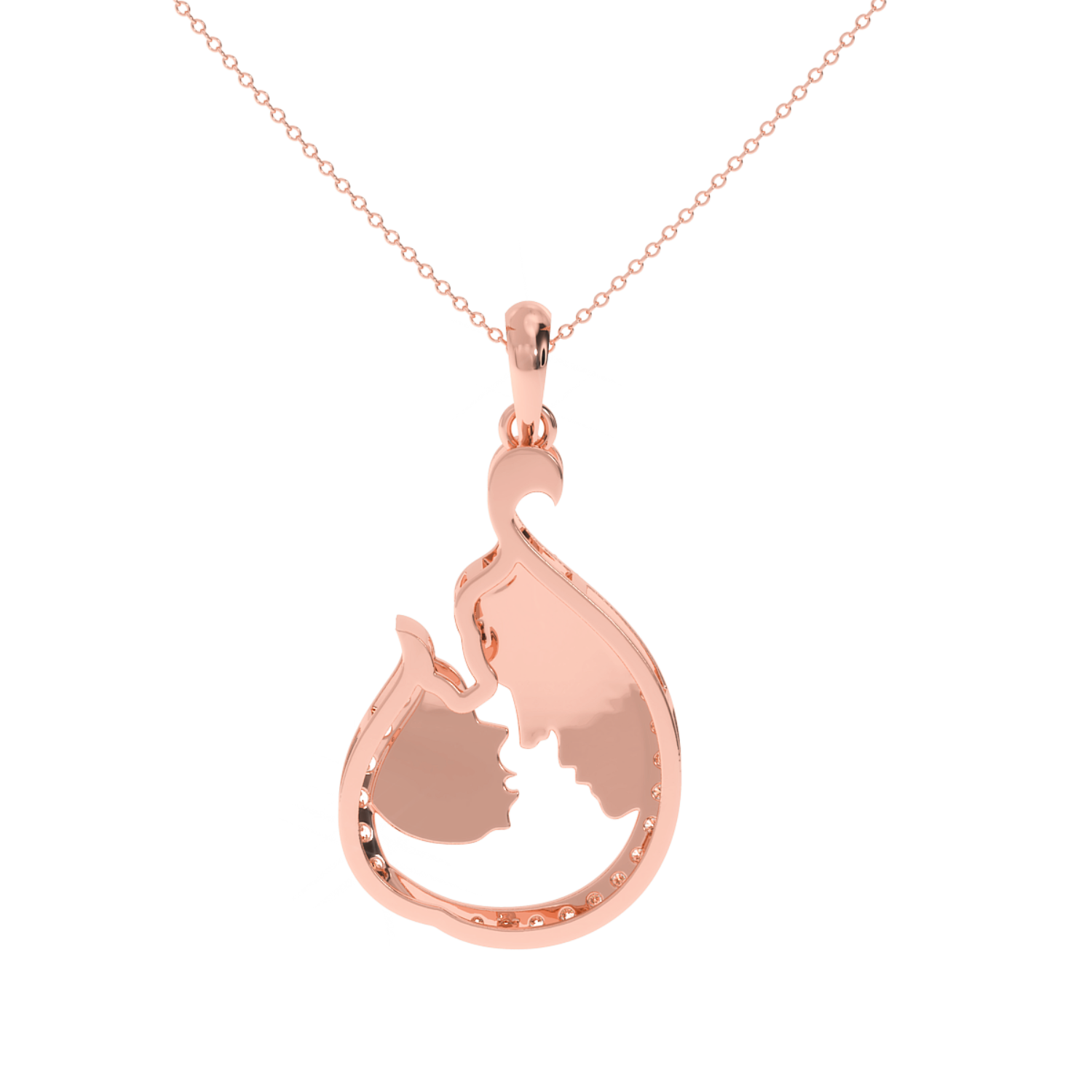 Solitairekart 0.20 Carat Mother and Child Lab Diamond Pendant