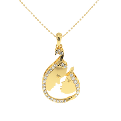 Solitairekart 0.20 Carat Mother and Child Lab Diamond Pendant
