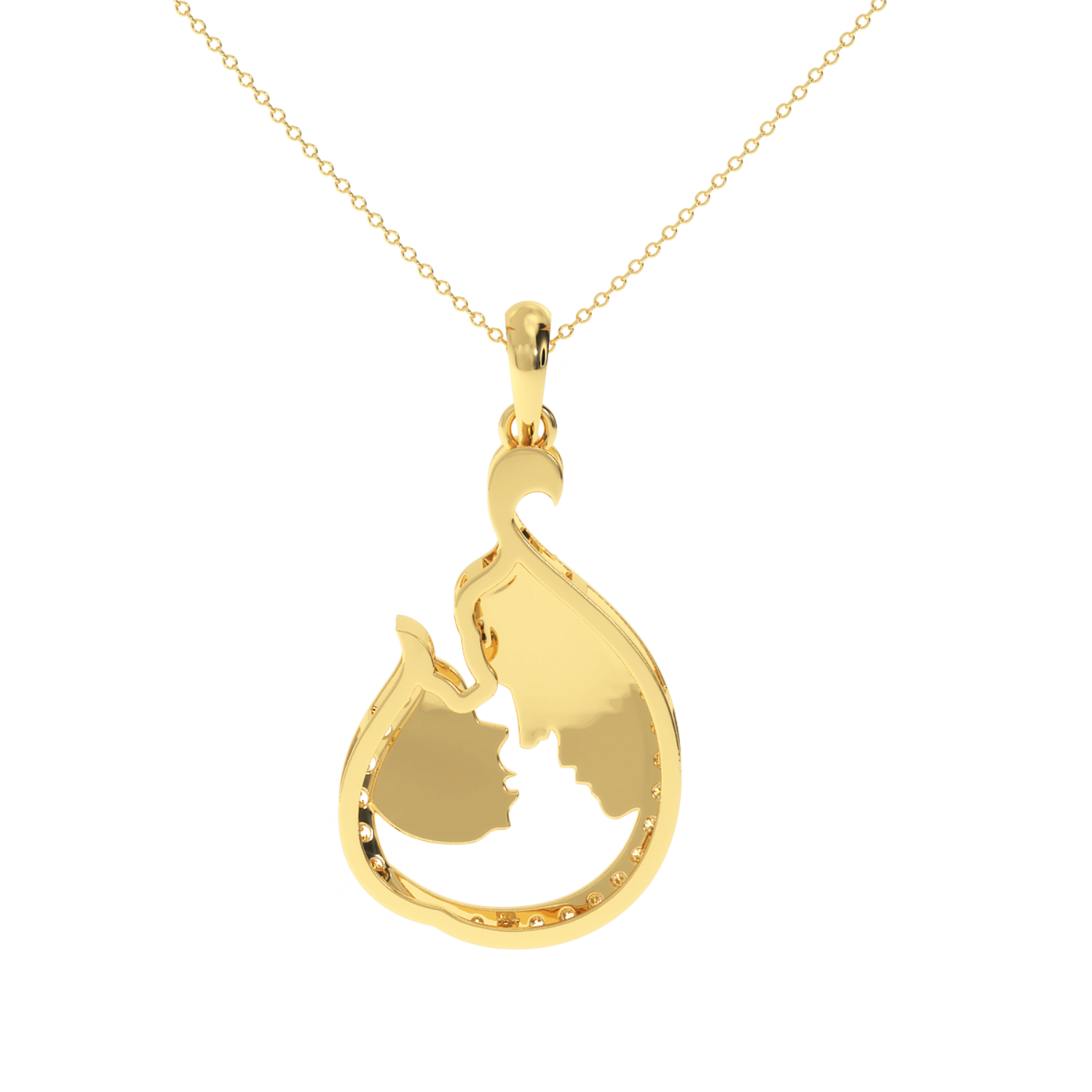 Solitairekart 0.20 Carat Mother and Child Lab Diamond Pendant