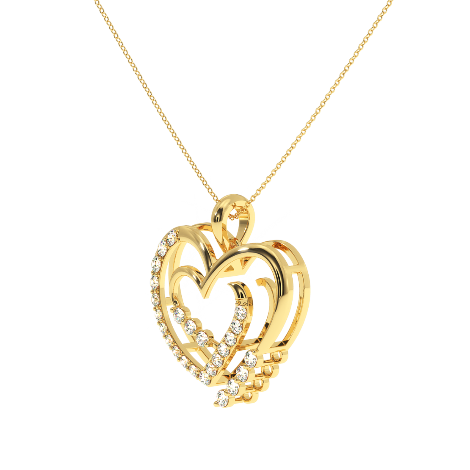 Buy Open Heart Diamond Pendant 0.29Ct | Solitairekart