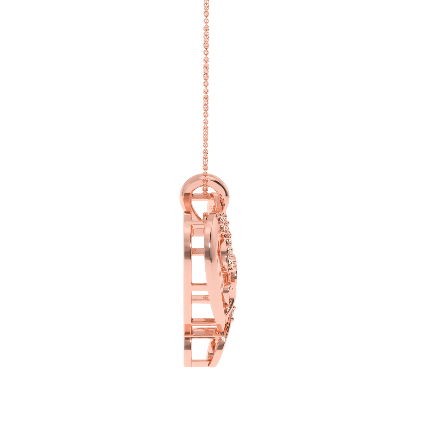 Solitairekart Open Heart Pendant - 0.07 Carat Lab Grown Diamond