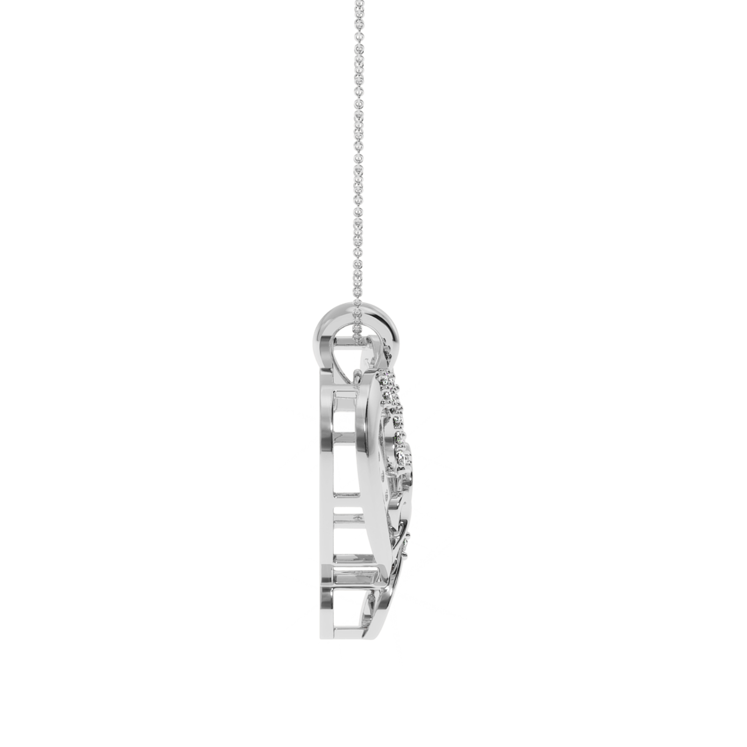 Solitairekart Open Heart Pendant - 0.07 Carat Lab Grown Diamond