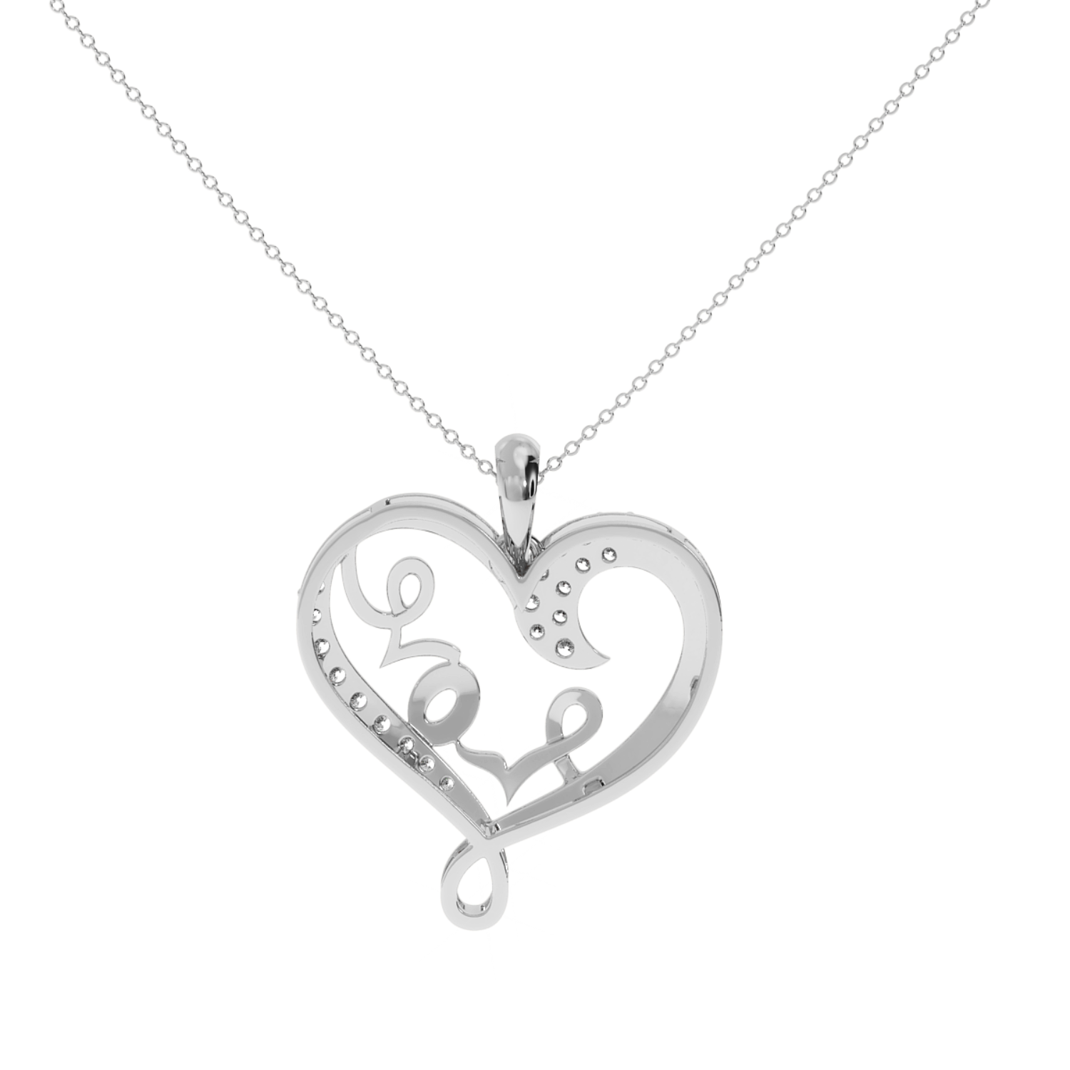Solitairekart Open Heart Pendant - 0.07 Carat Lab Grown Diamond