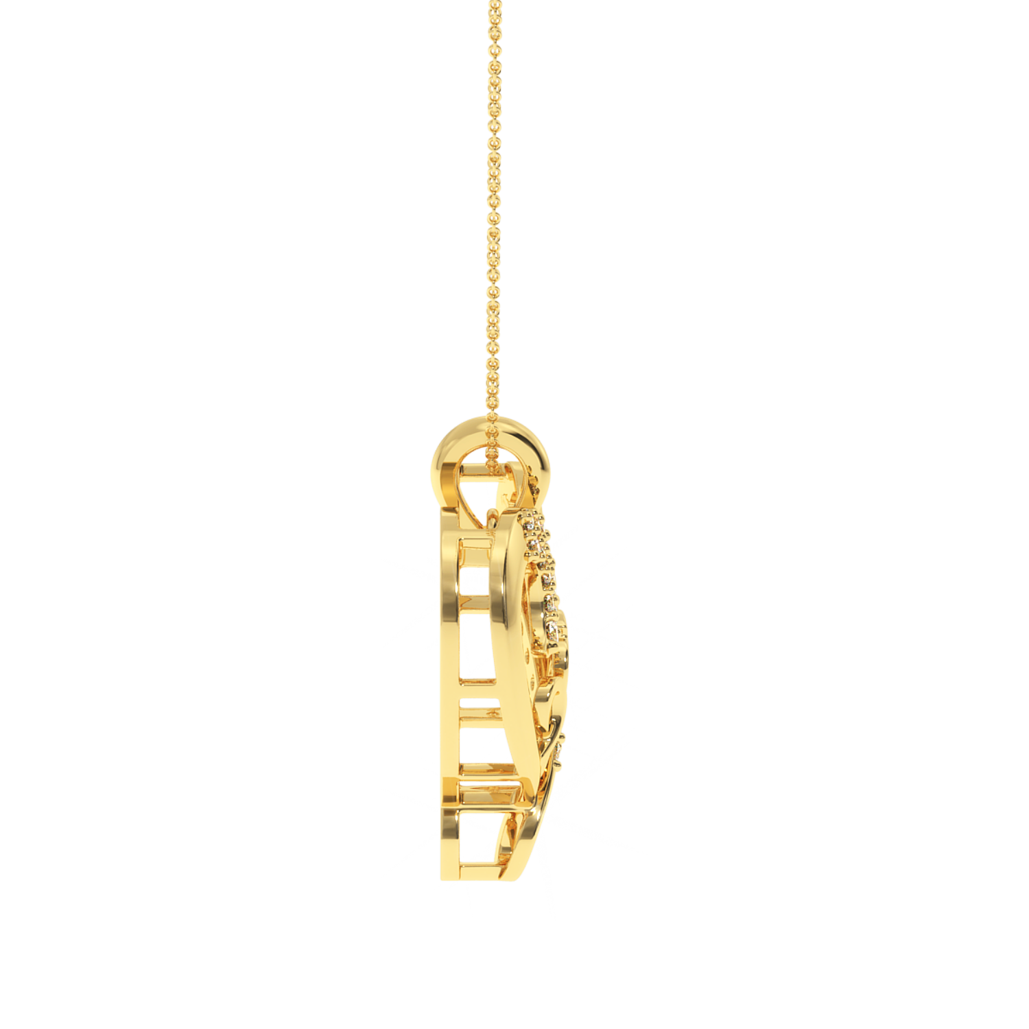 Solitairekart Open Heart Pendant - 0.07 Carat Lab Grown Diamond
