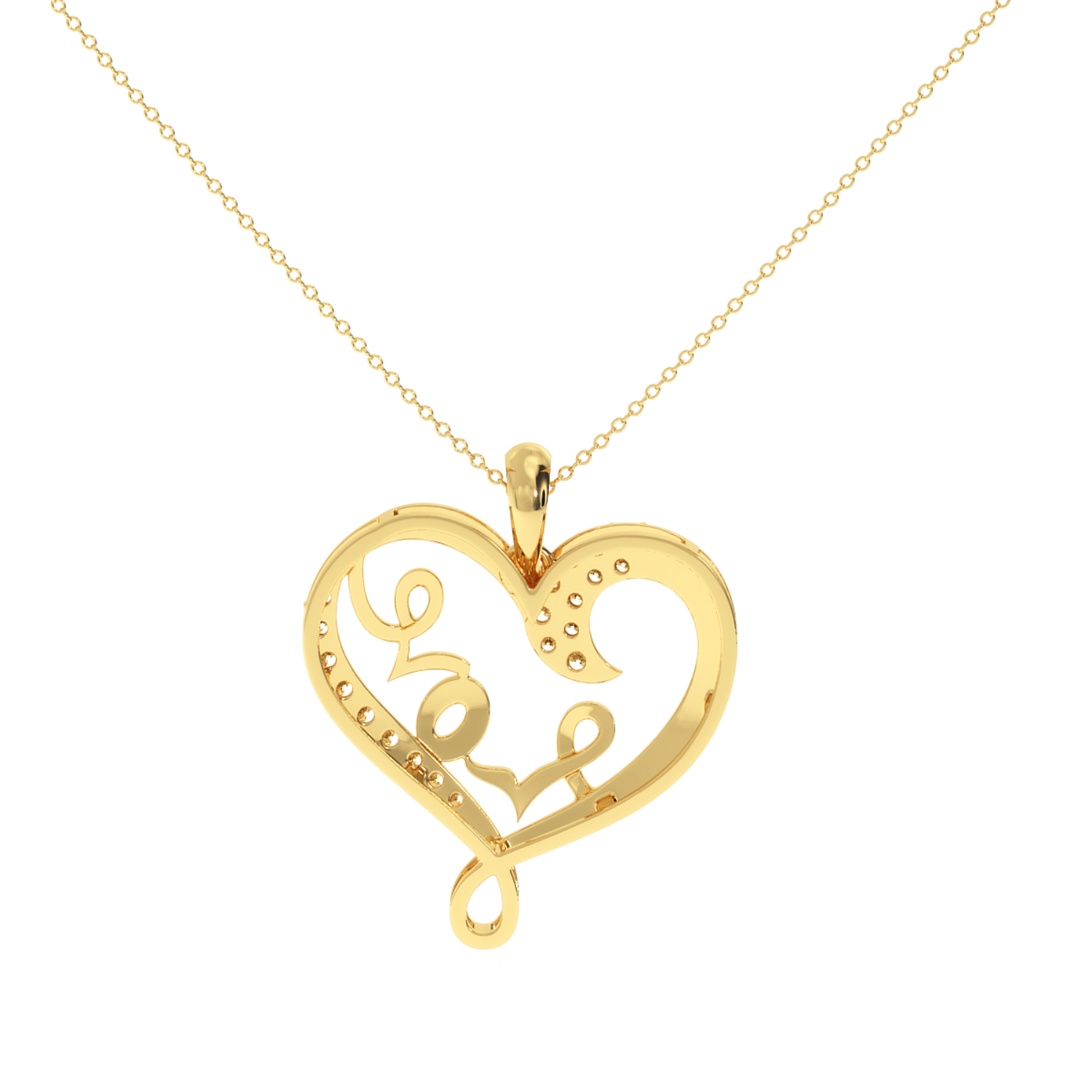 Solitairekart Open Heart Pendant - 0.07 Carat Lab Grown Diamond