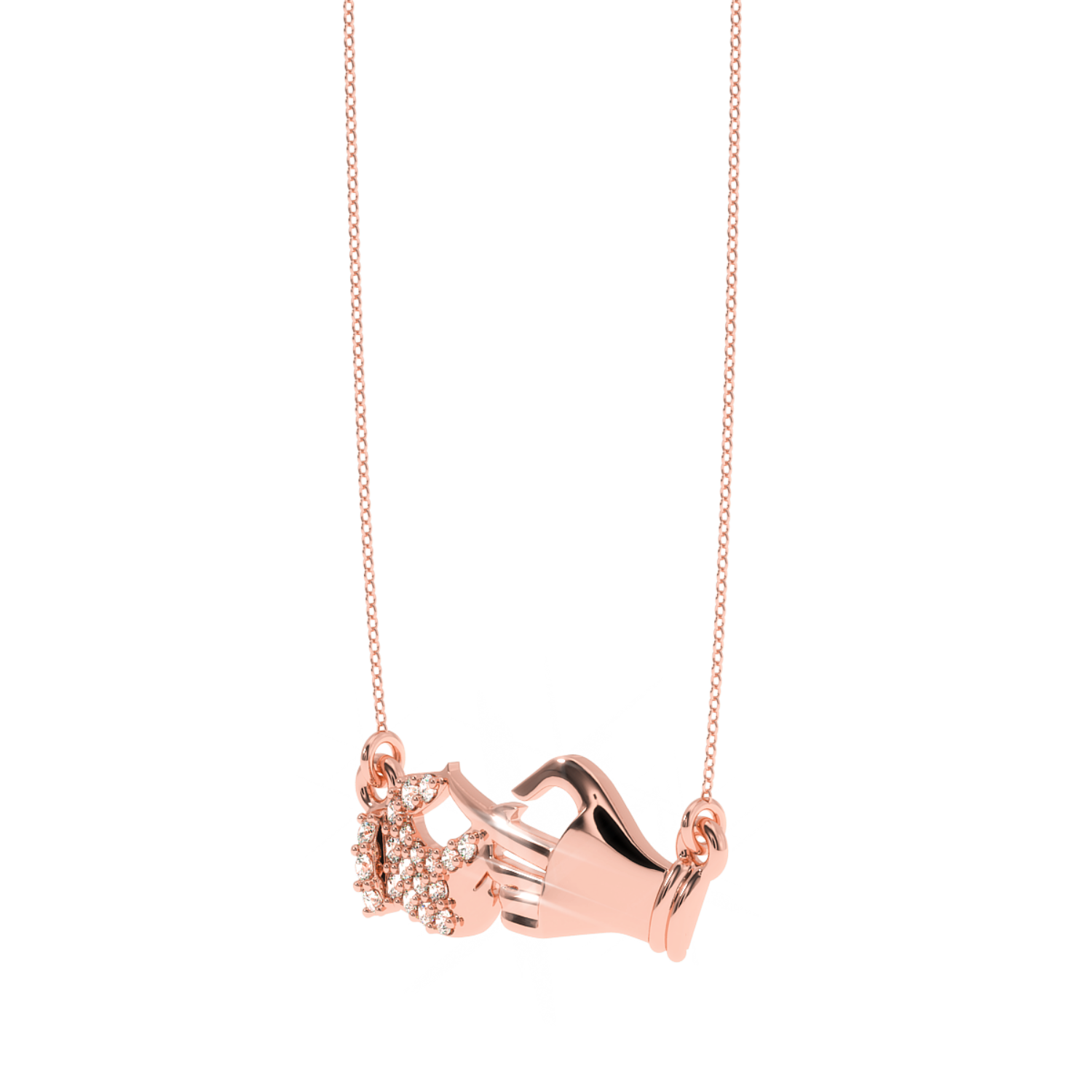 Buy Divine Touch Diamond Pendant 0.13Ct | Solitairekart