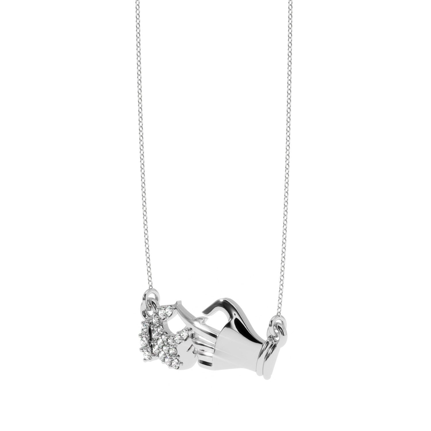 Buy Divine Touch Diamond Pendant 0.13Ct | Solitairekart