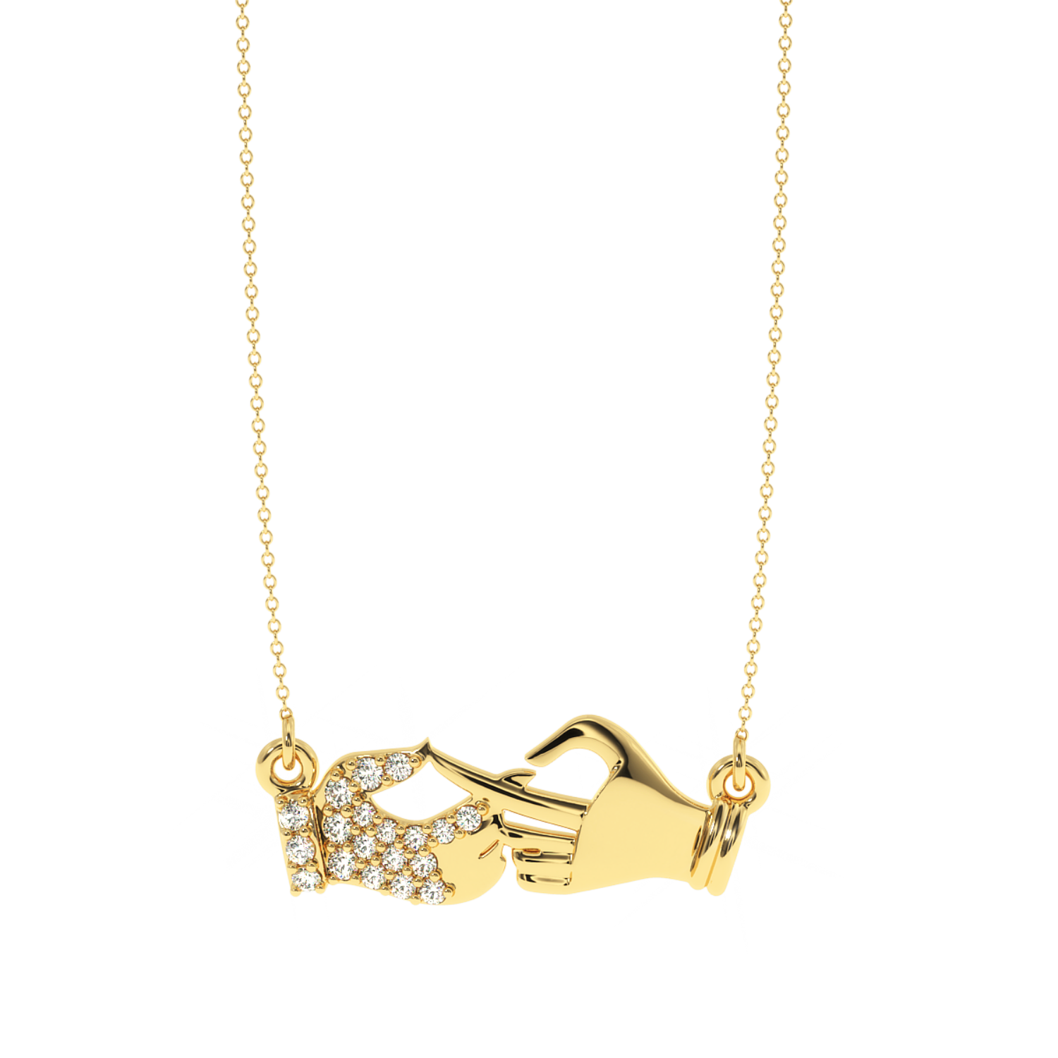 Buy Divine Touch Diamond Pendant 0.13Ct | Solitairekart