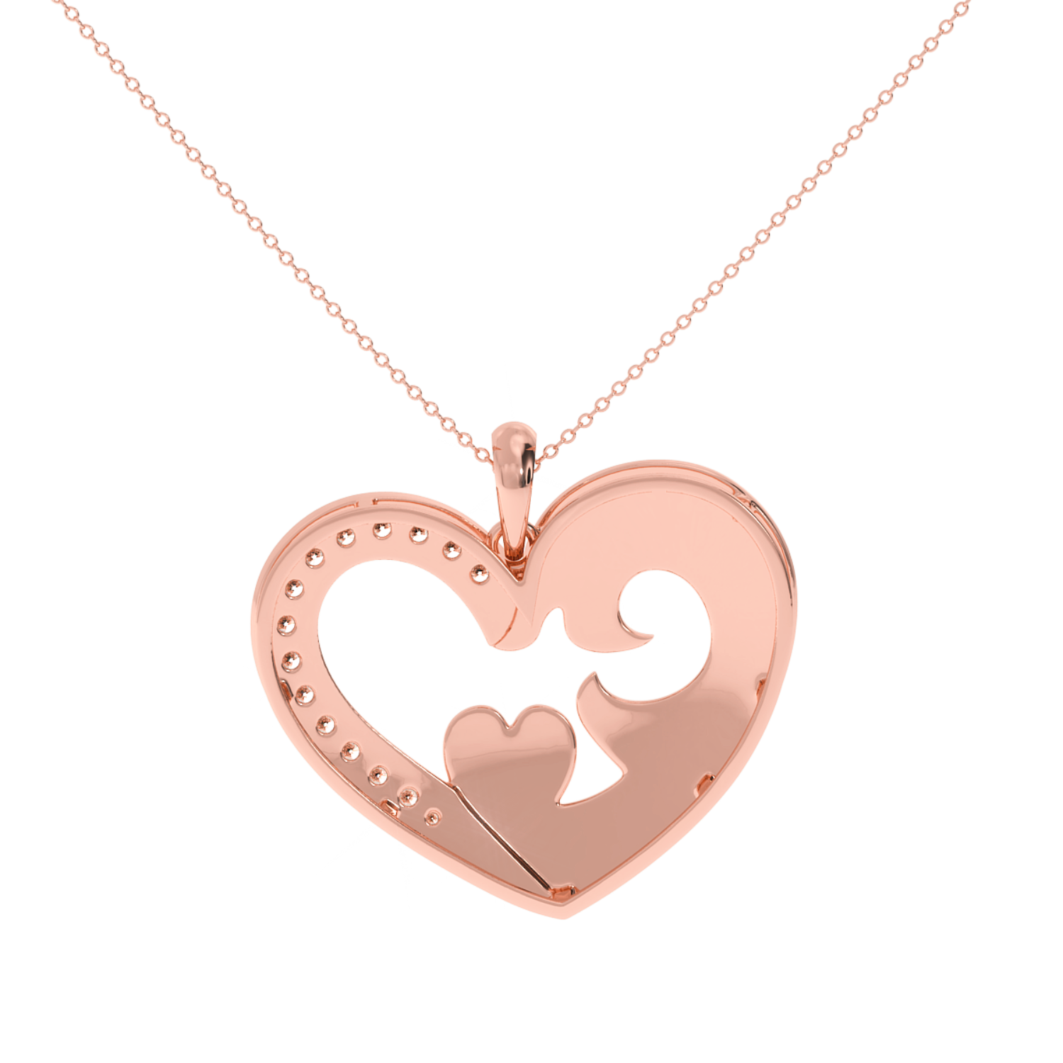 Buy Luxury Heart Diamond Pendant 0.17Ct | Solitairekart