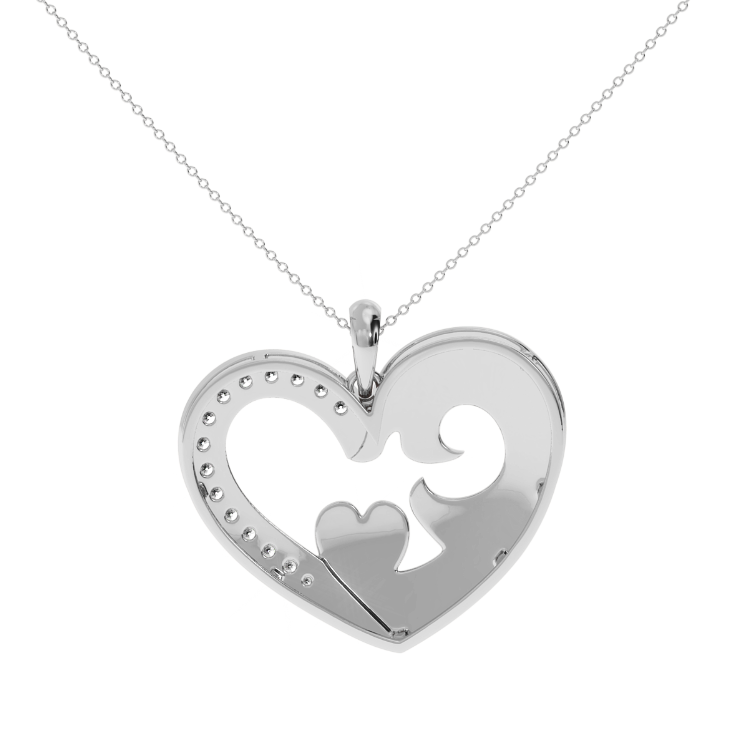 Buy Luxury Heart Diamond Pendant 0.17Ct | Solitairekart