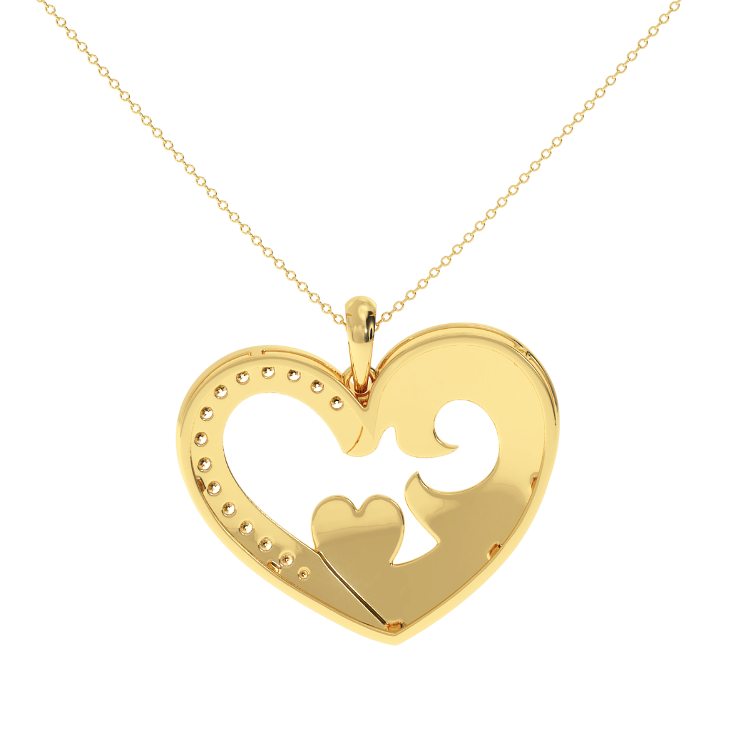 Buy Luxury Heart Diamond Pendant 0.17Ct | Solitairekart