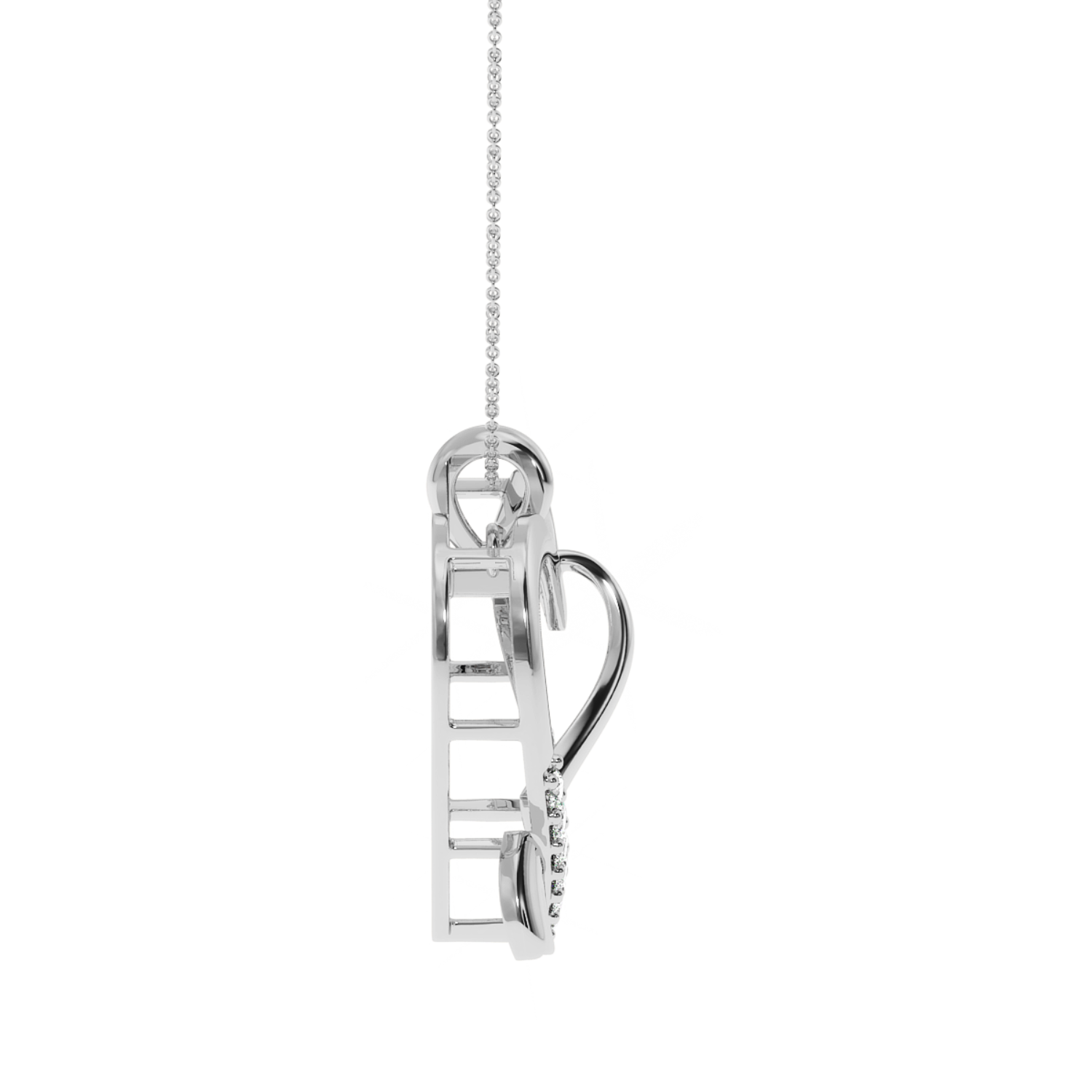 Buy Delicate Open Heart Diamond Pendant | Solitairekart