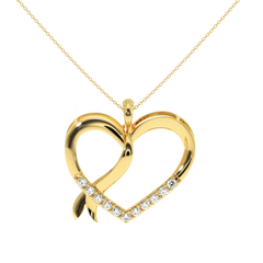 Solitairekart Delicate Open Heart 0.23ct Lab Grown Diamond Pendant