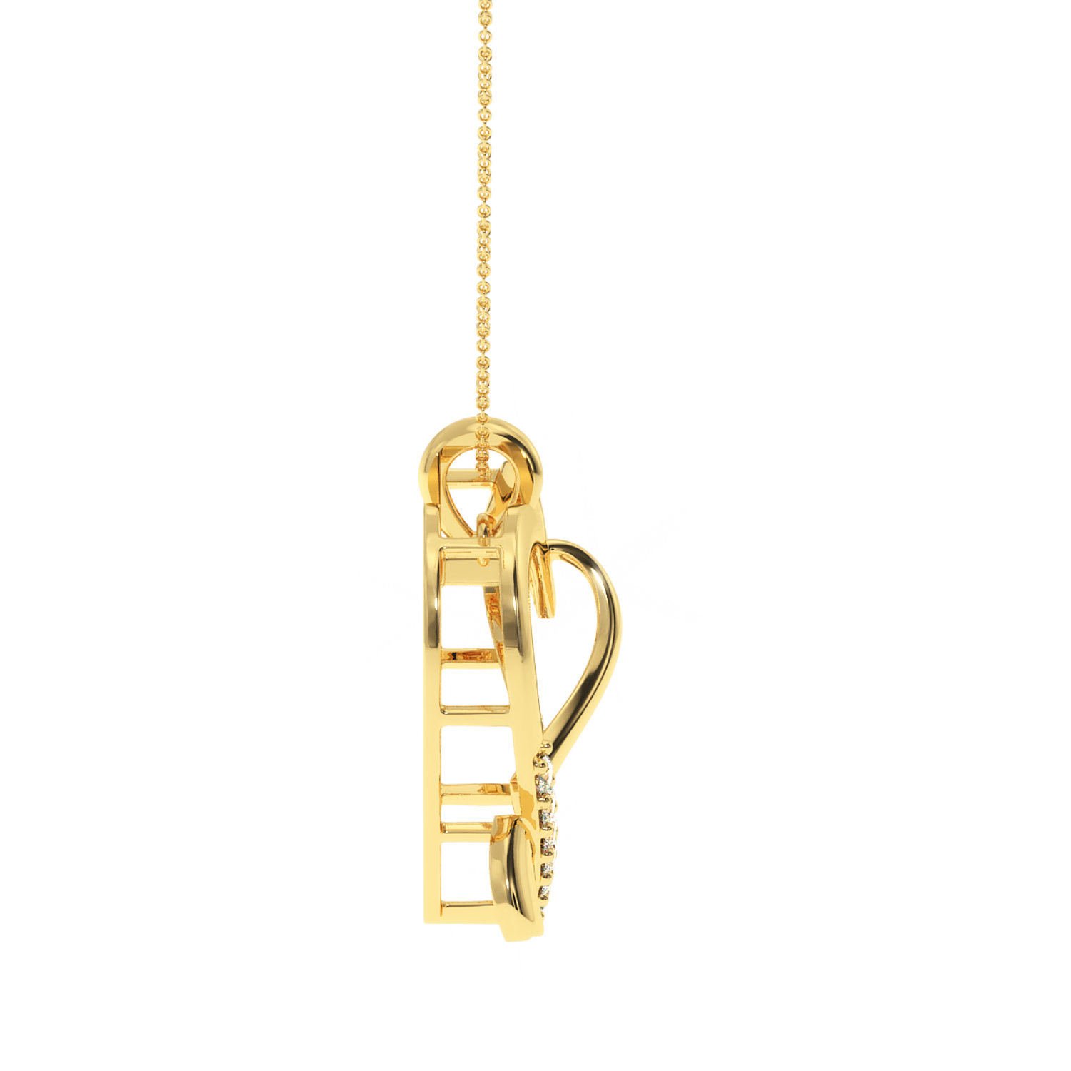 Buy Delicate Open Heart Diamond Pendant | Solitairekart