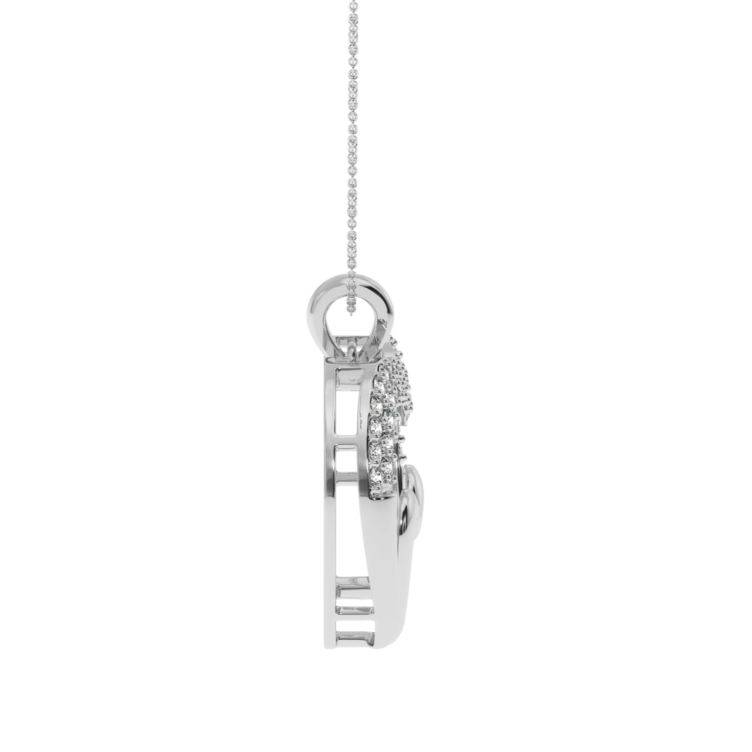 Buy Love Forever Double Heart Diamond Pendant |Solitairekart