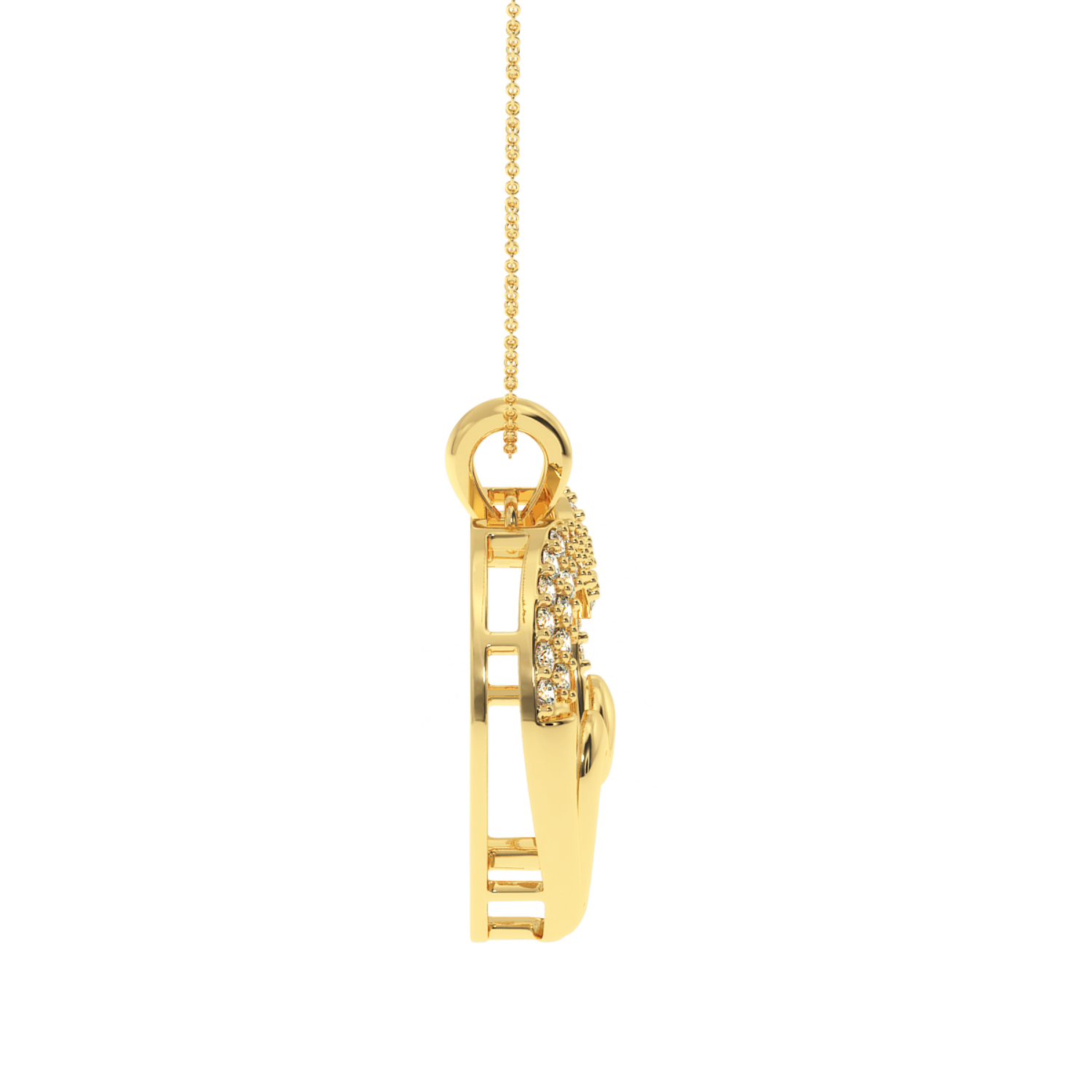 Buy Love Forever Double Heart Diamond Pendant |Solitairekart