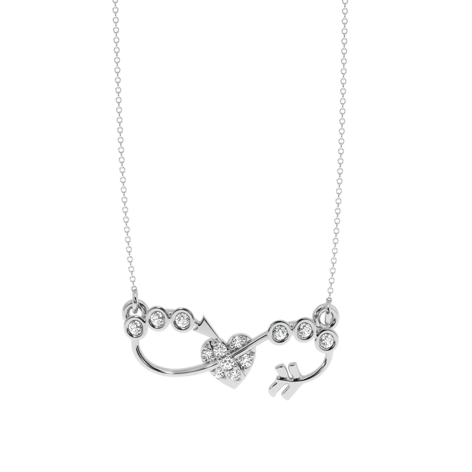 Buy Elegant Cupid Heart Diamond Pendant | Solitairekart